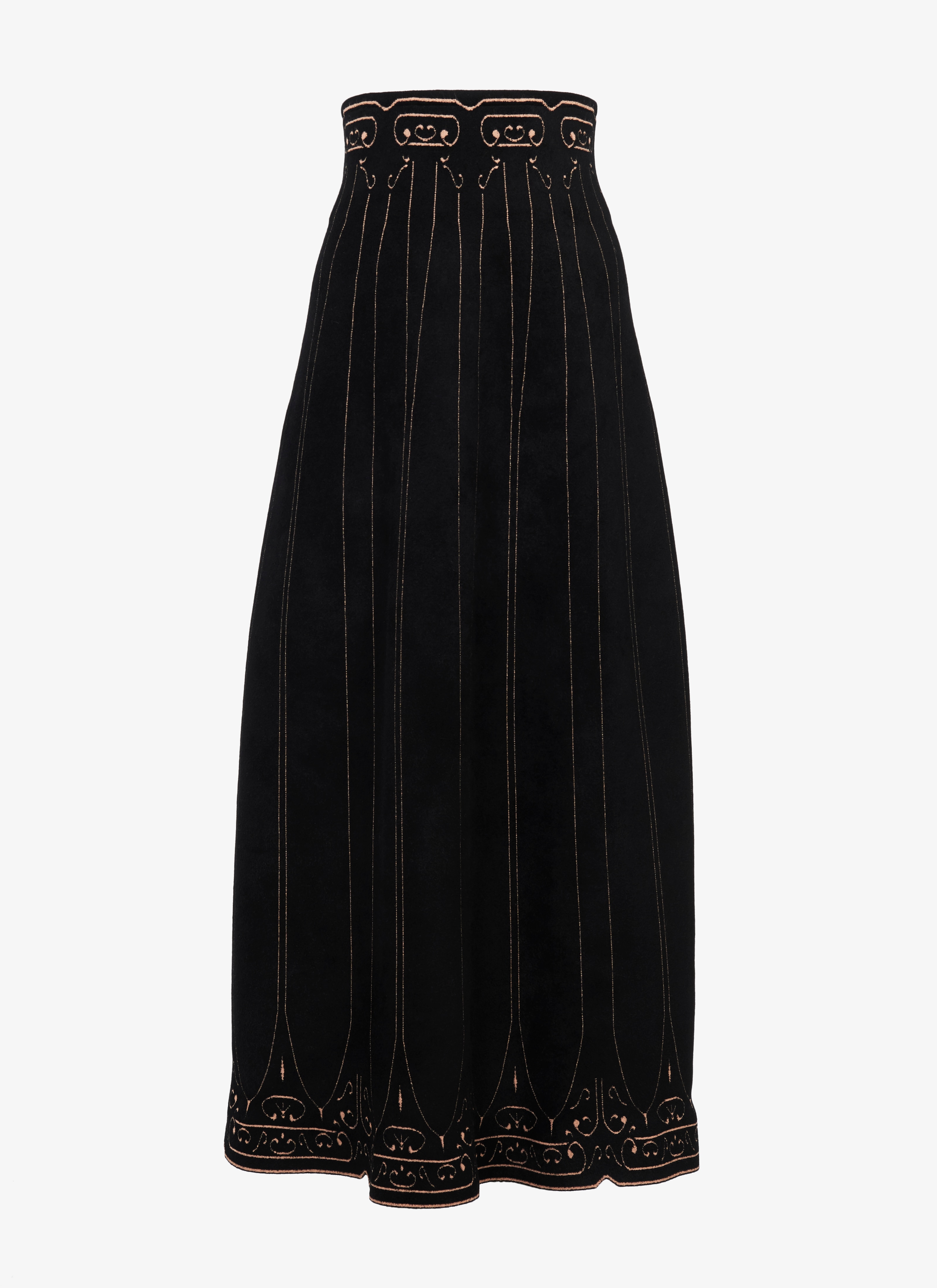 ALAÏA  SKIRT CALLIGRAPHIE BLACK/NUDE NERO/ROSA CIPRIA