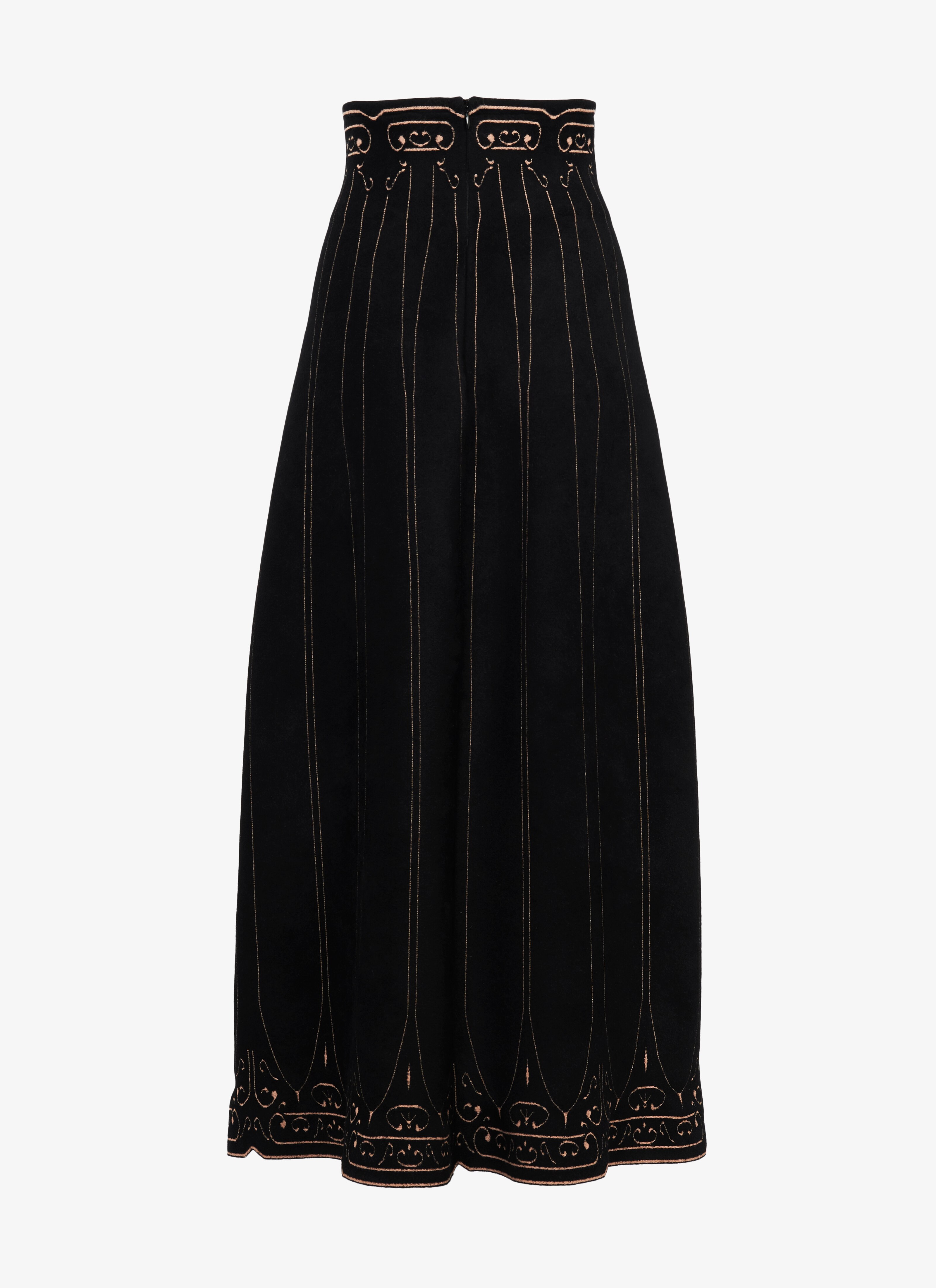 Wool-Blend Calligraphy Skirt Wool-Blend Calligraphy Skirt - maison-alaia.com