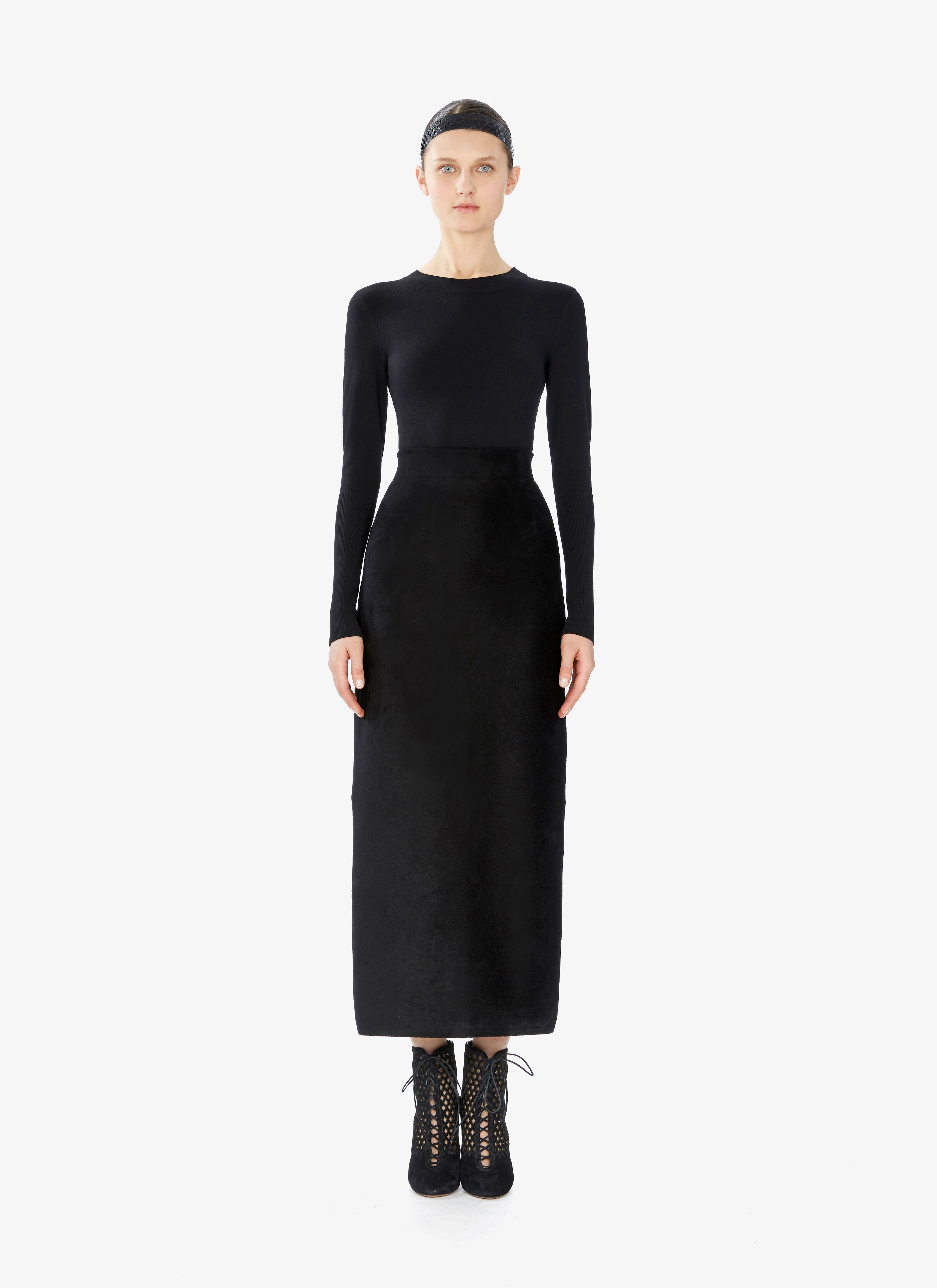 Wool-Blend Pencil Skirt Wool-Blend Pencil Skirt - maison-alaia.com