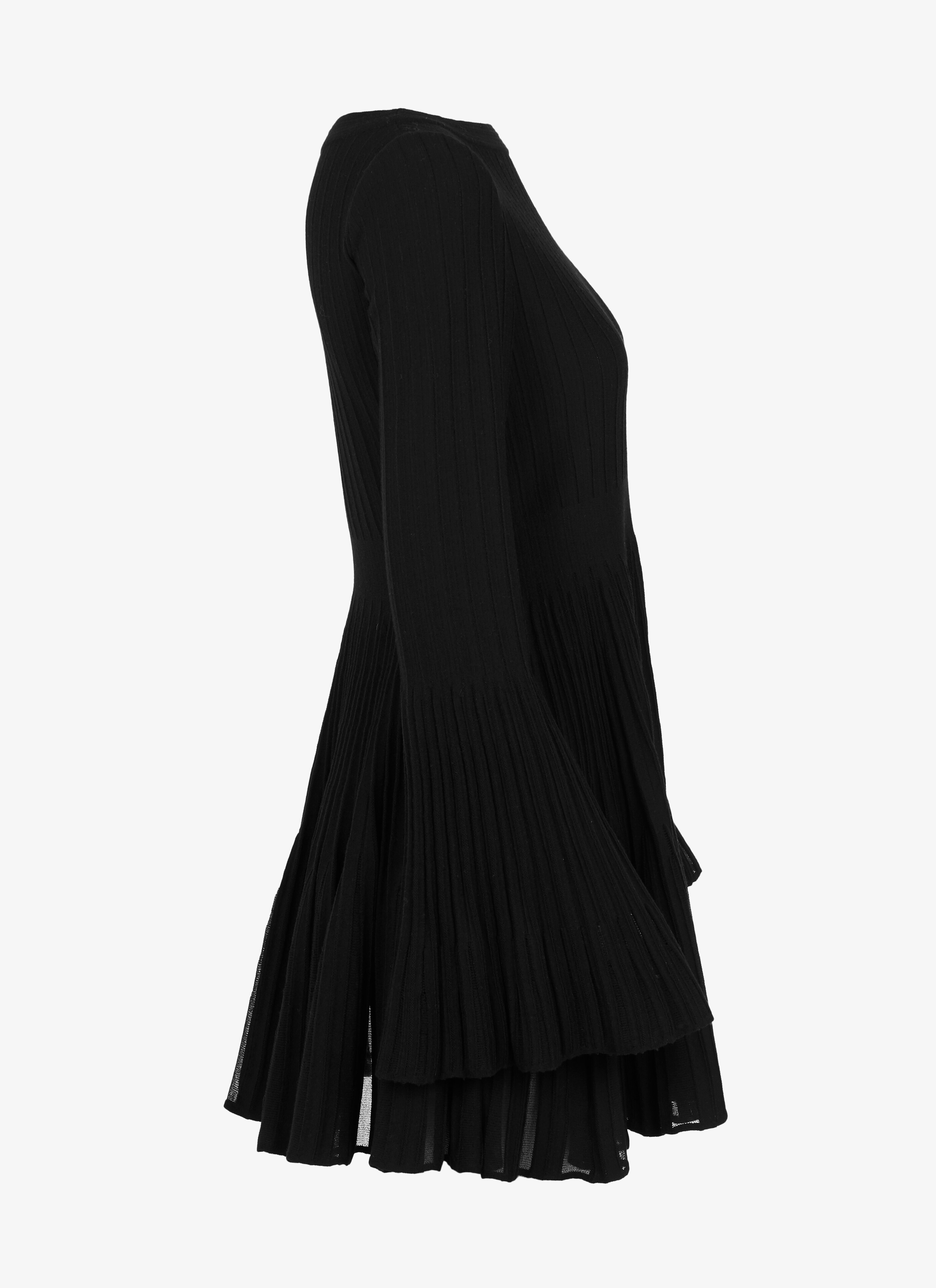 Wool-Blend Plissé Dress Wool-Blend Plissé Dress - maison-alaia.com