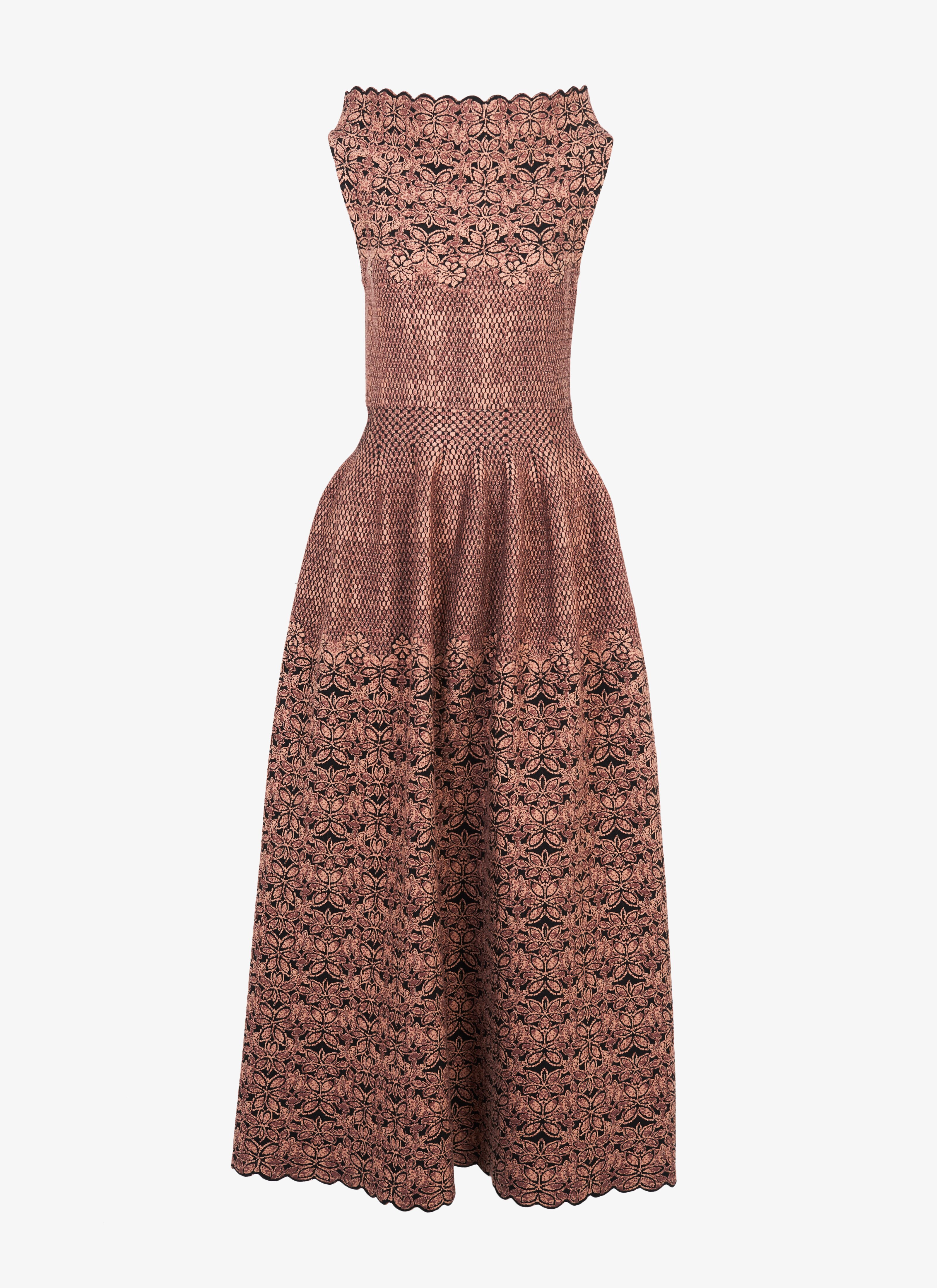 ALAÏA BLACK/BROWN DRESSES