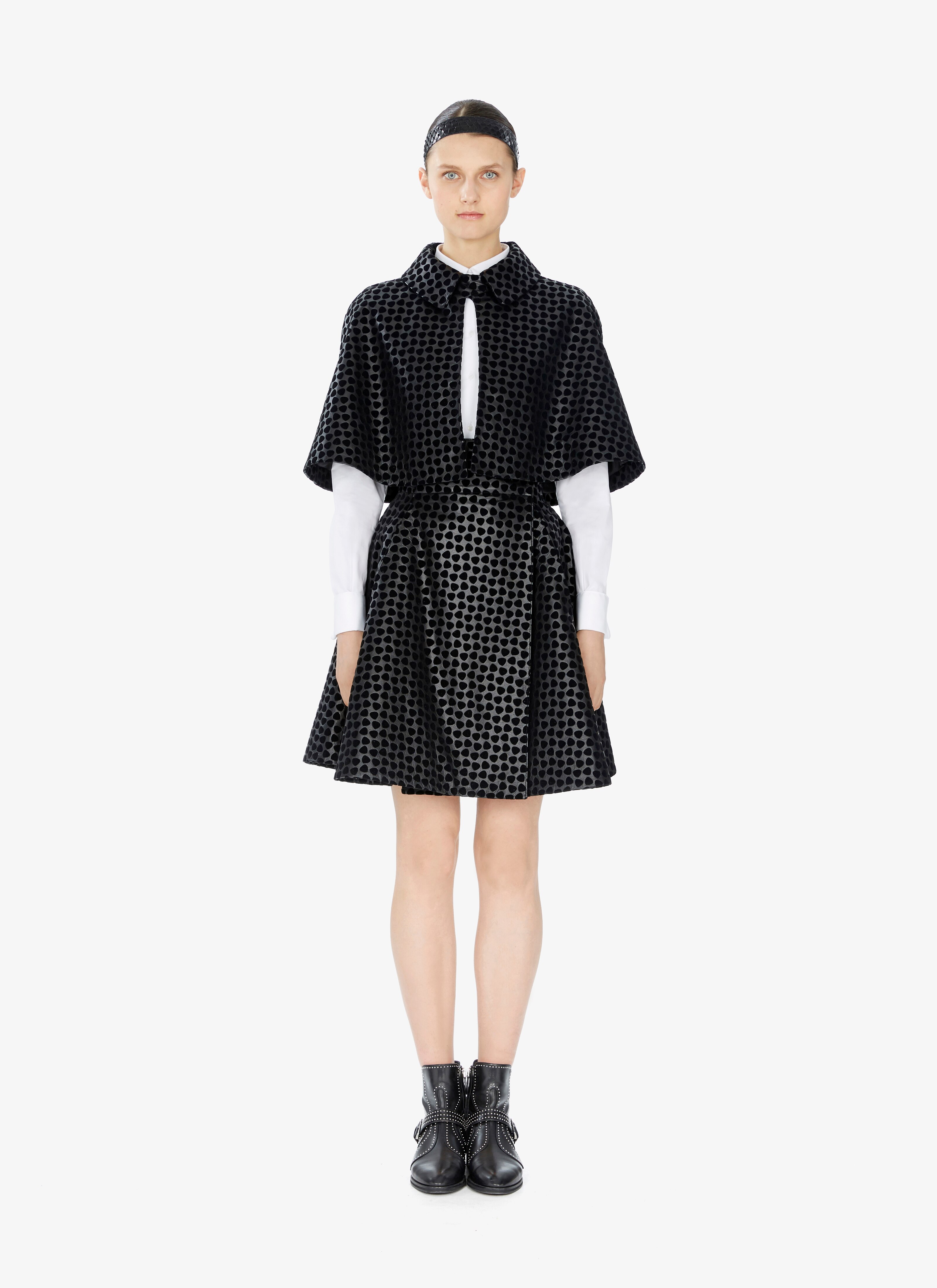 Cropped Lambskin Cape Cropped Lambskin Cape - maison-alaia.com