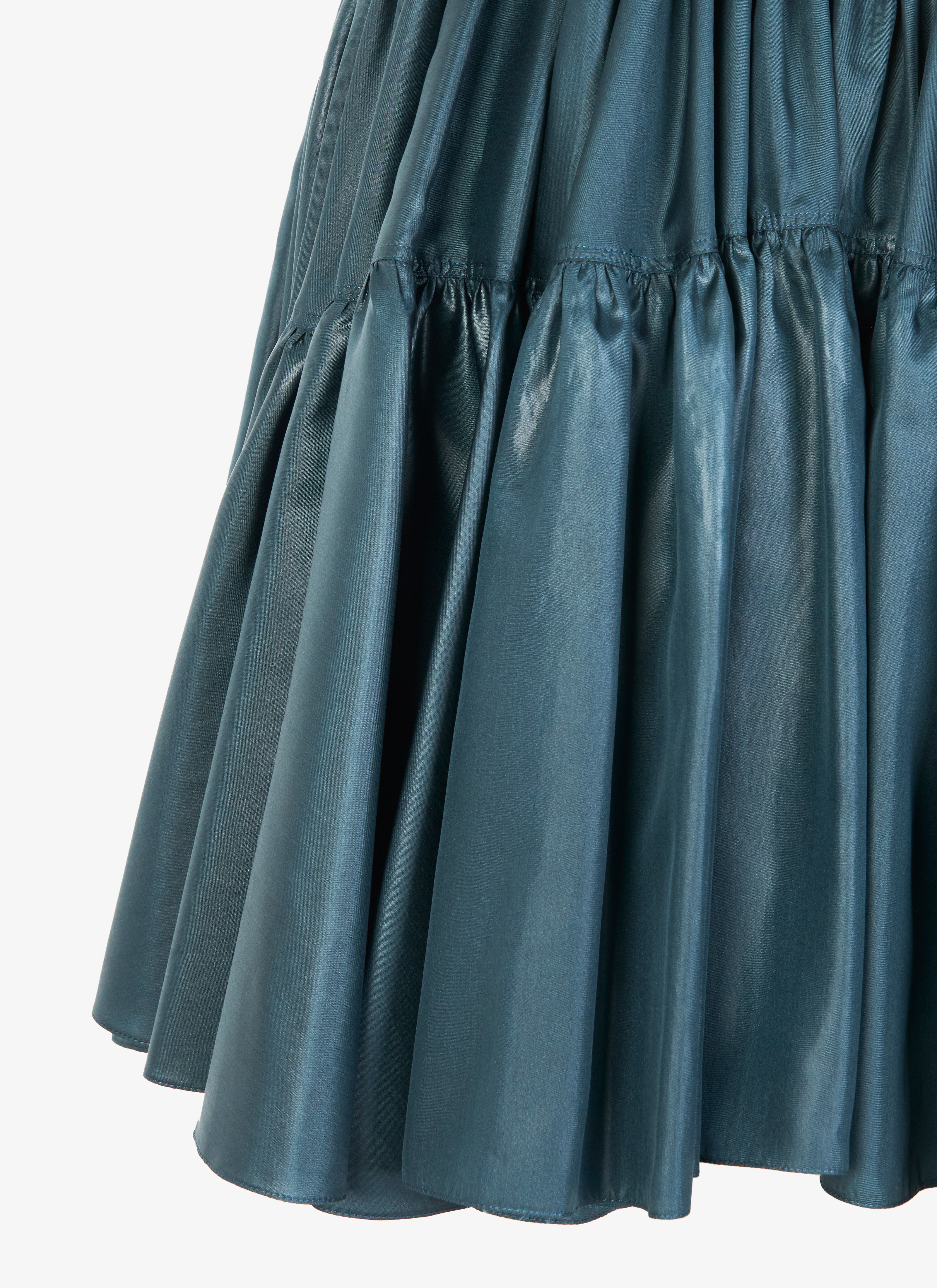 Silk Taffeta Gathered Skirt Silk Taffeta Gathered Skirt - maison-alaia.com