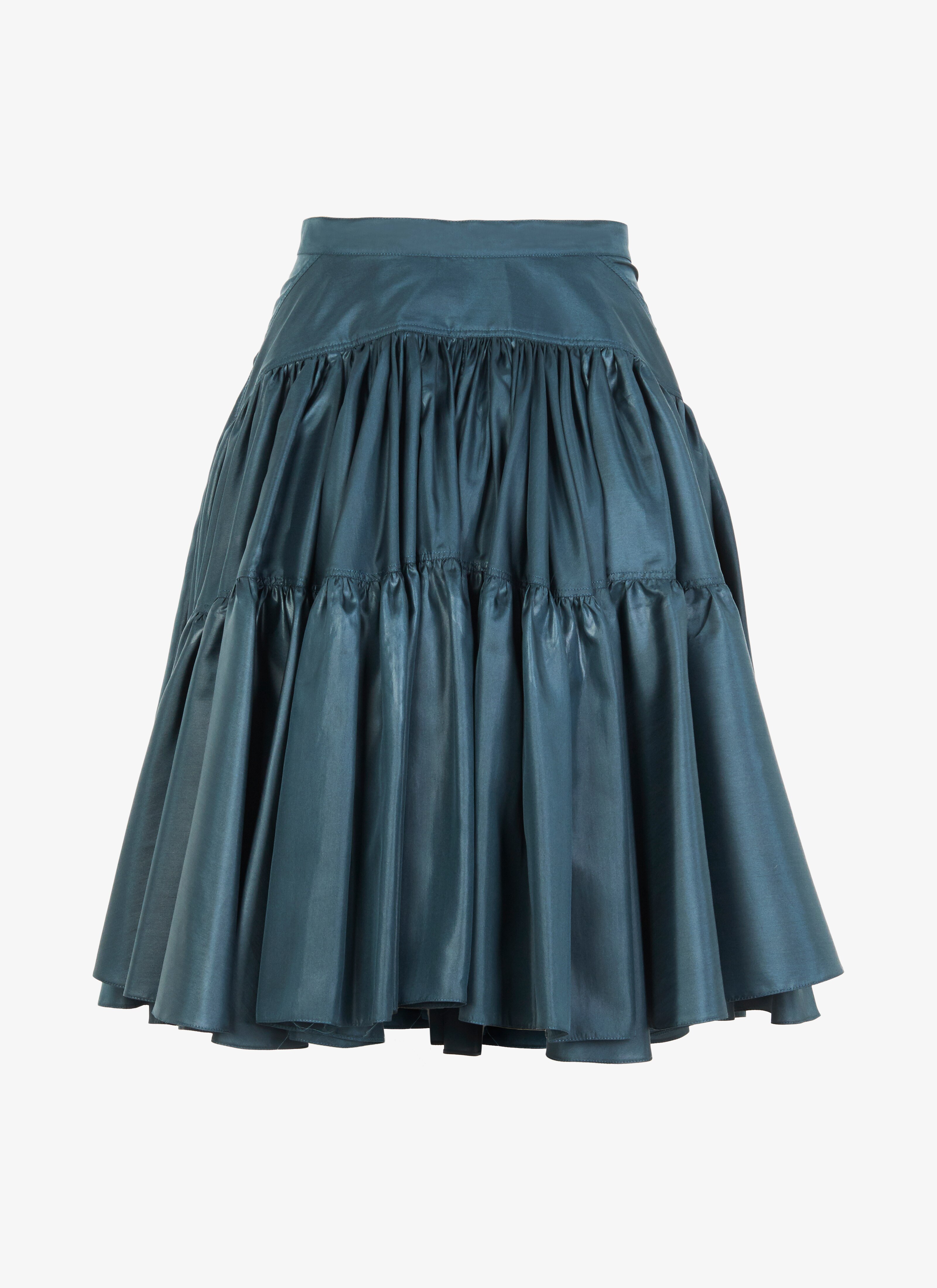 Silk Taffeta Gathered Skirt Silk Taffeta Gathered Skirt - maison-alaia.com