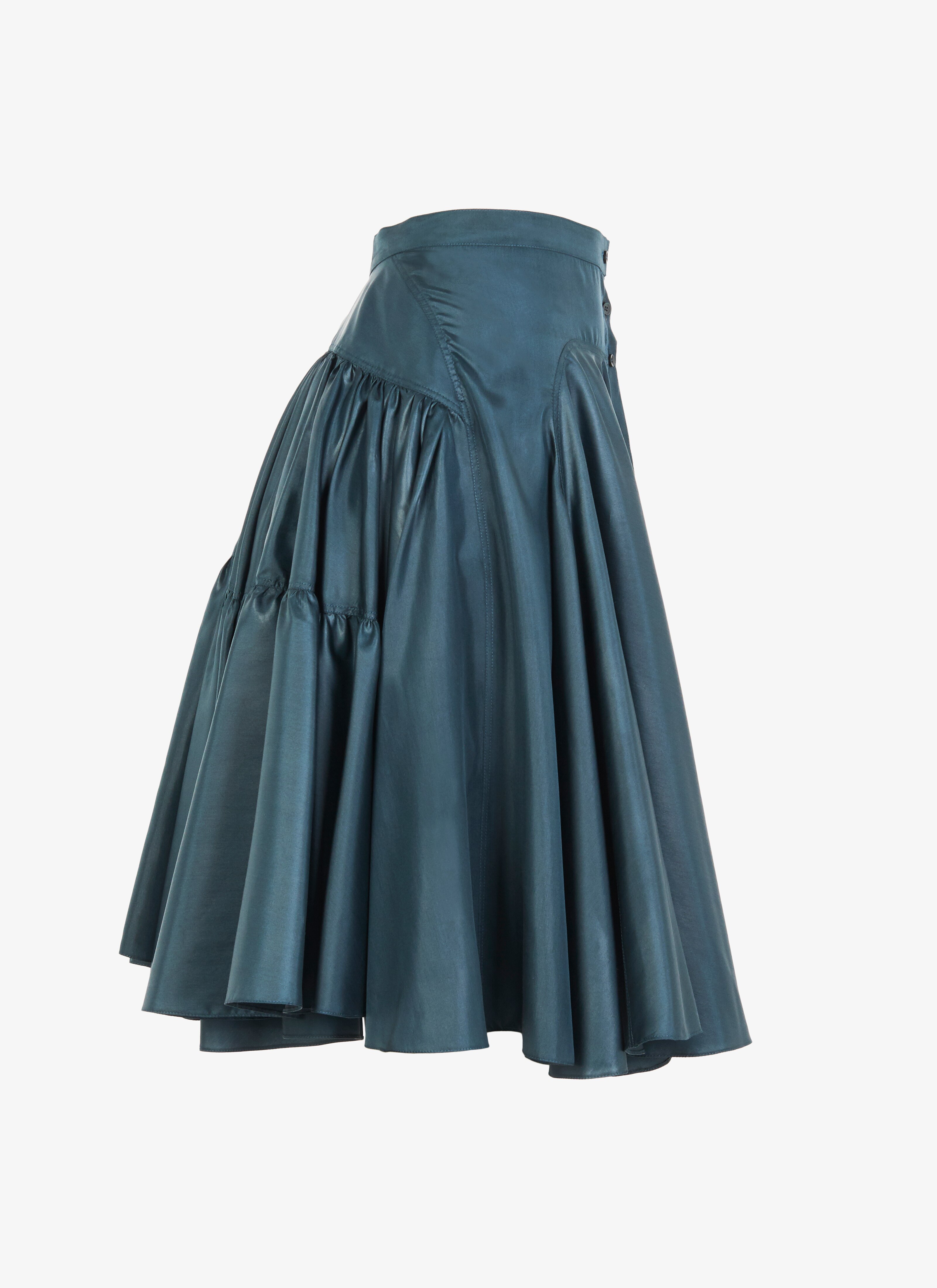 Silk Taffeta Gathered Skirt Silk Taffeta Gathered Skirt - maison-alaia.com
