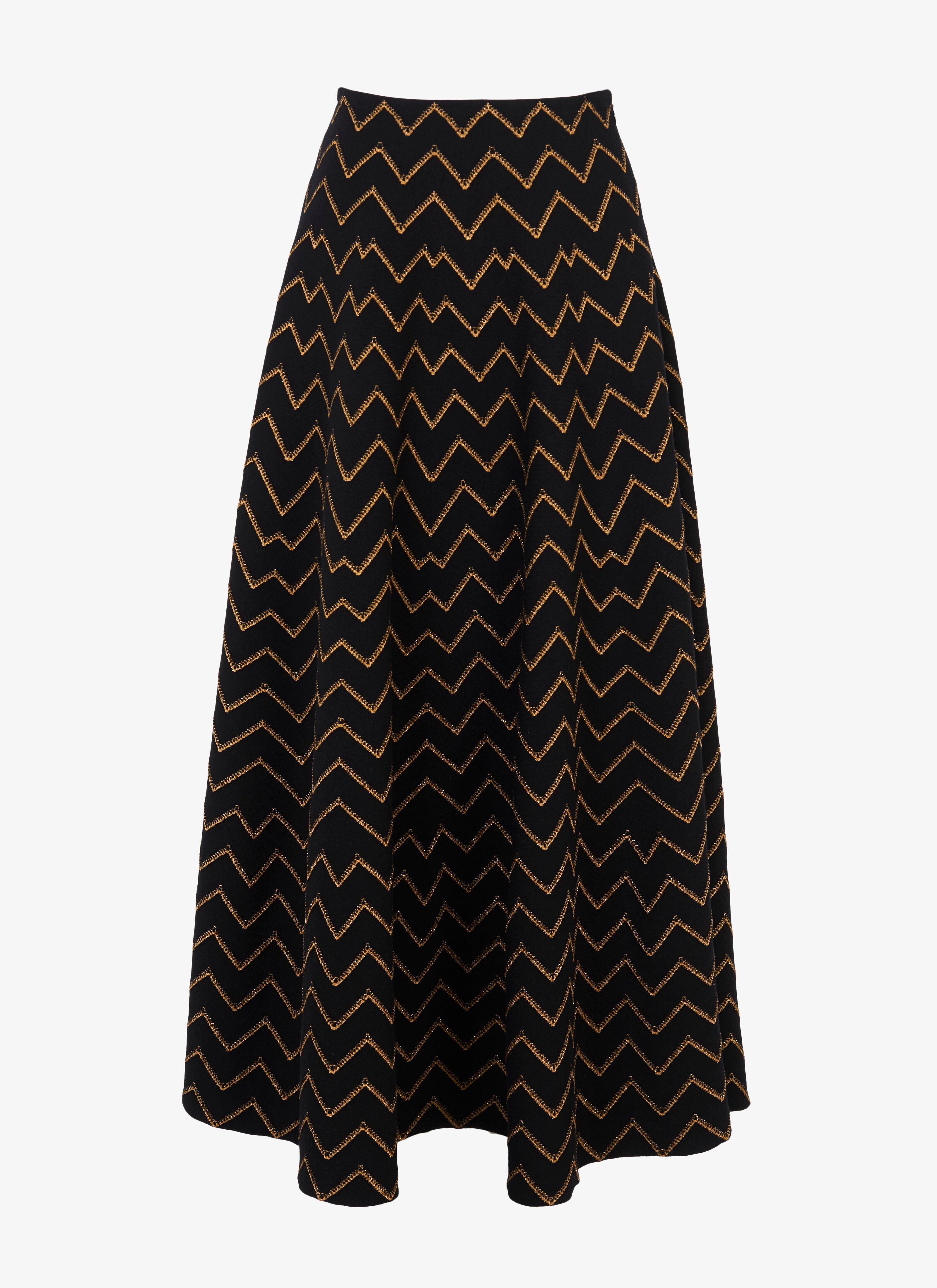ALAÏA BLACK/GOLD  SKIRT NAZARE BLACK/OR