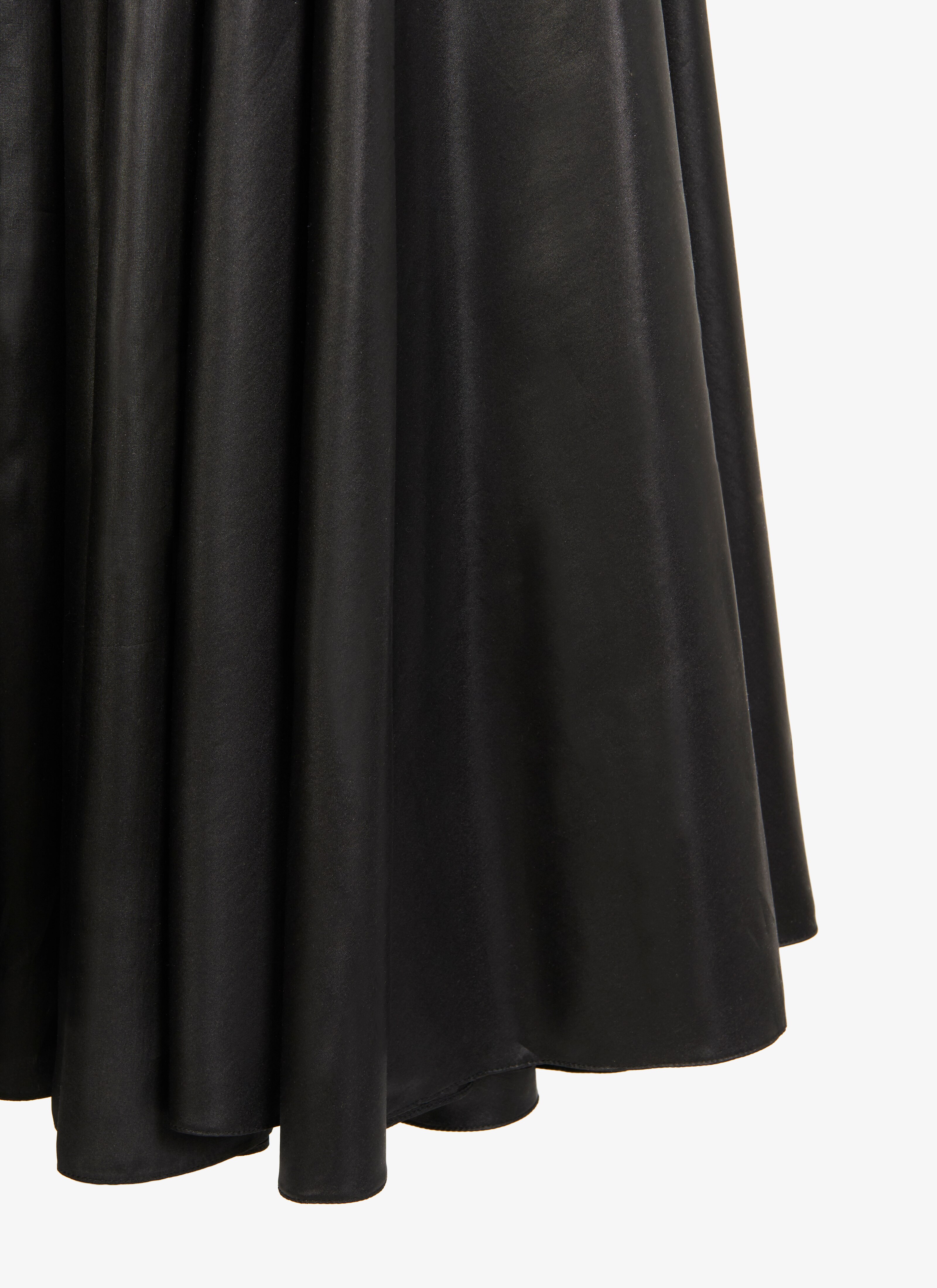 Long Silk Taffeta Gathered Skirt Long Silk Taffeta Gathered Skirt - maison-alaia.com