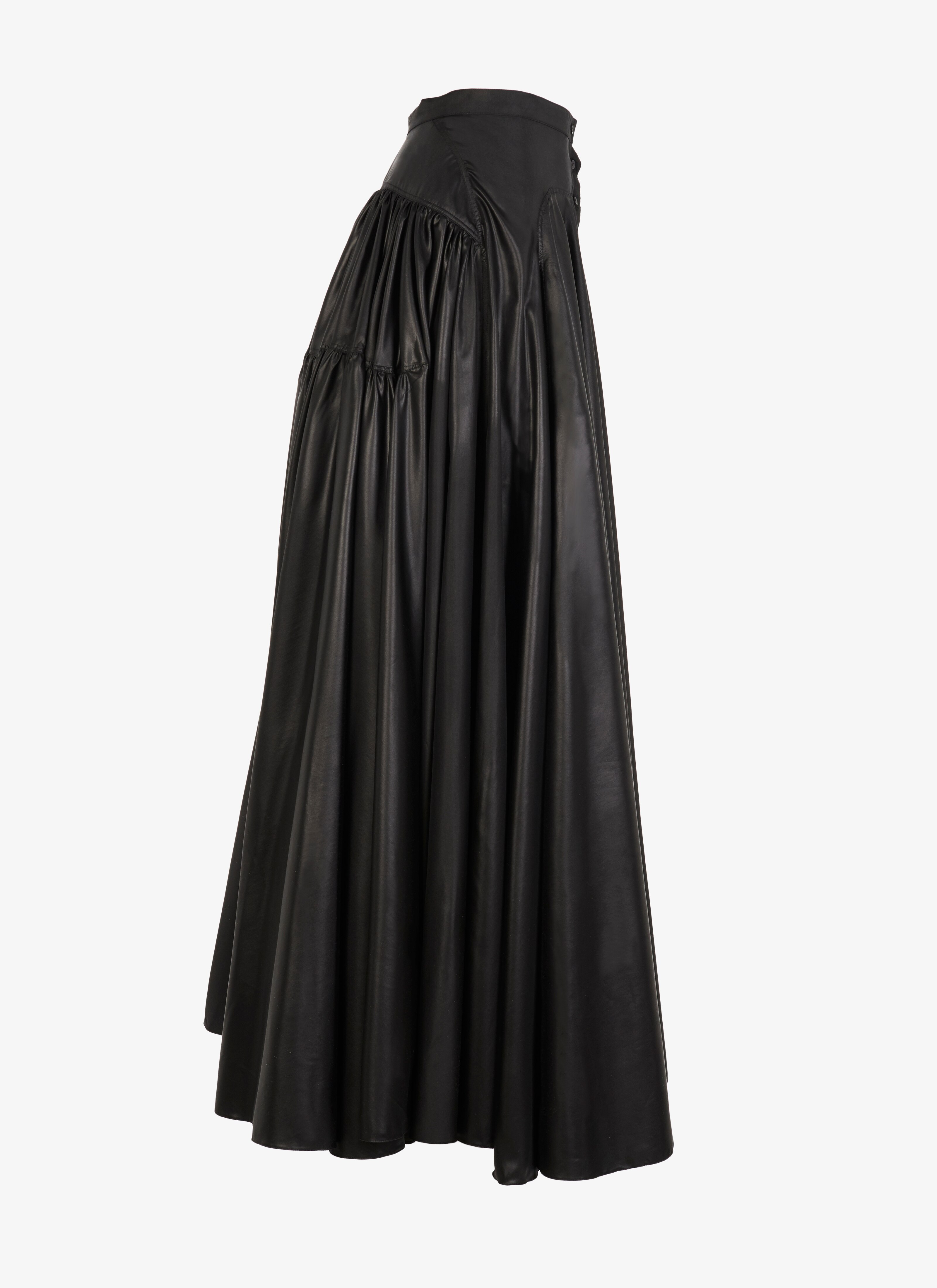 Long Silk Taffeta Gathered Skirt Long Silk Taffeta Gathered Skirt - maison-alaia.com