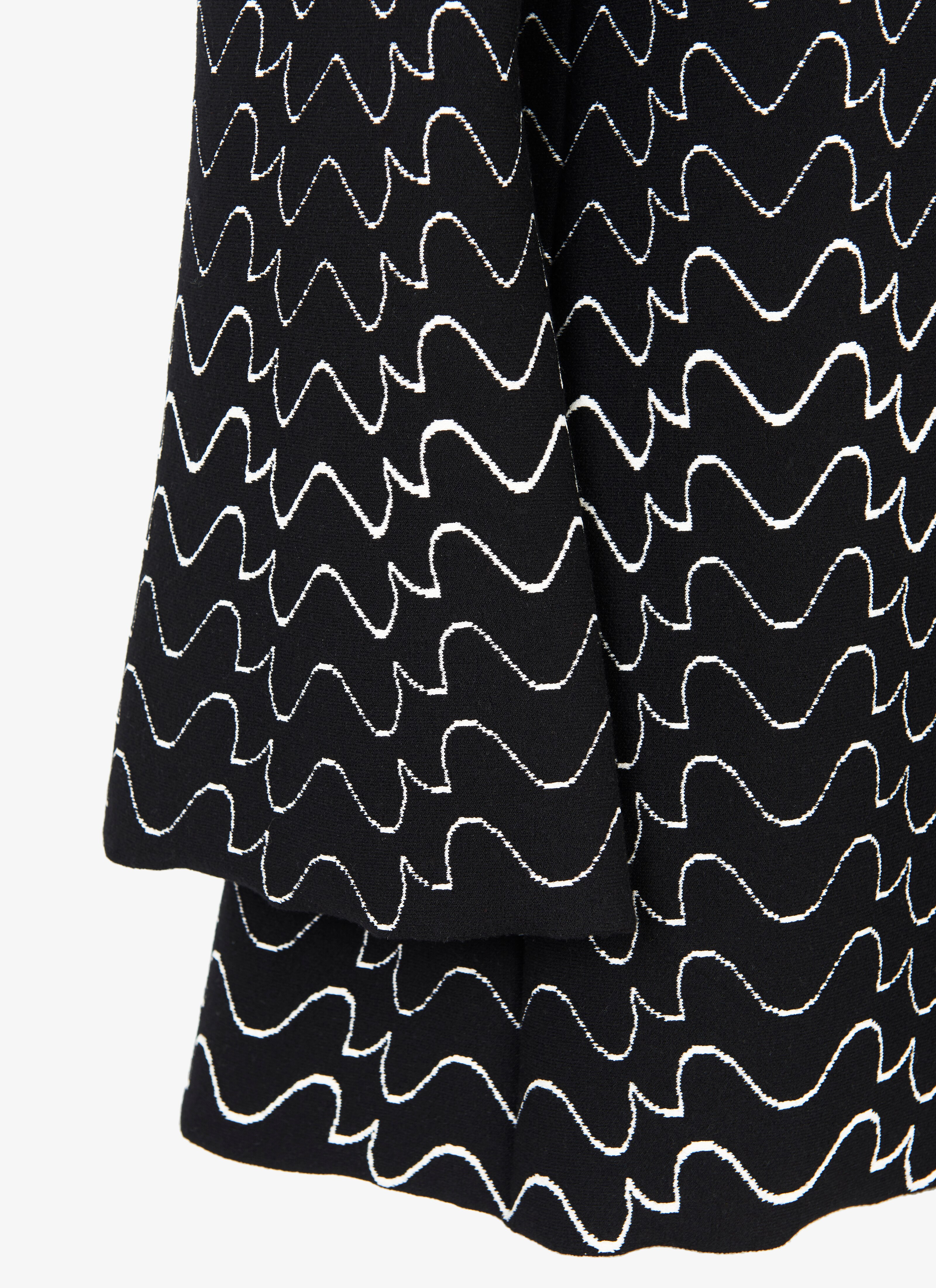 Wool-Blend Wave-Motif Smock Dress Wool-Blend Wave-Motif Smock Dress - maison-alaia.com