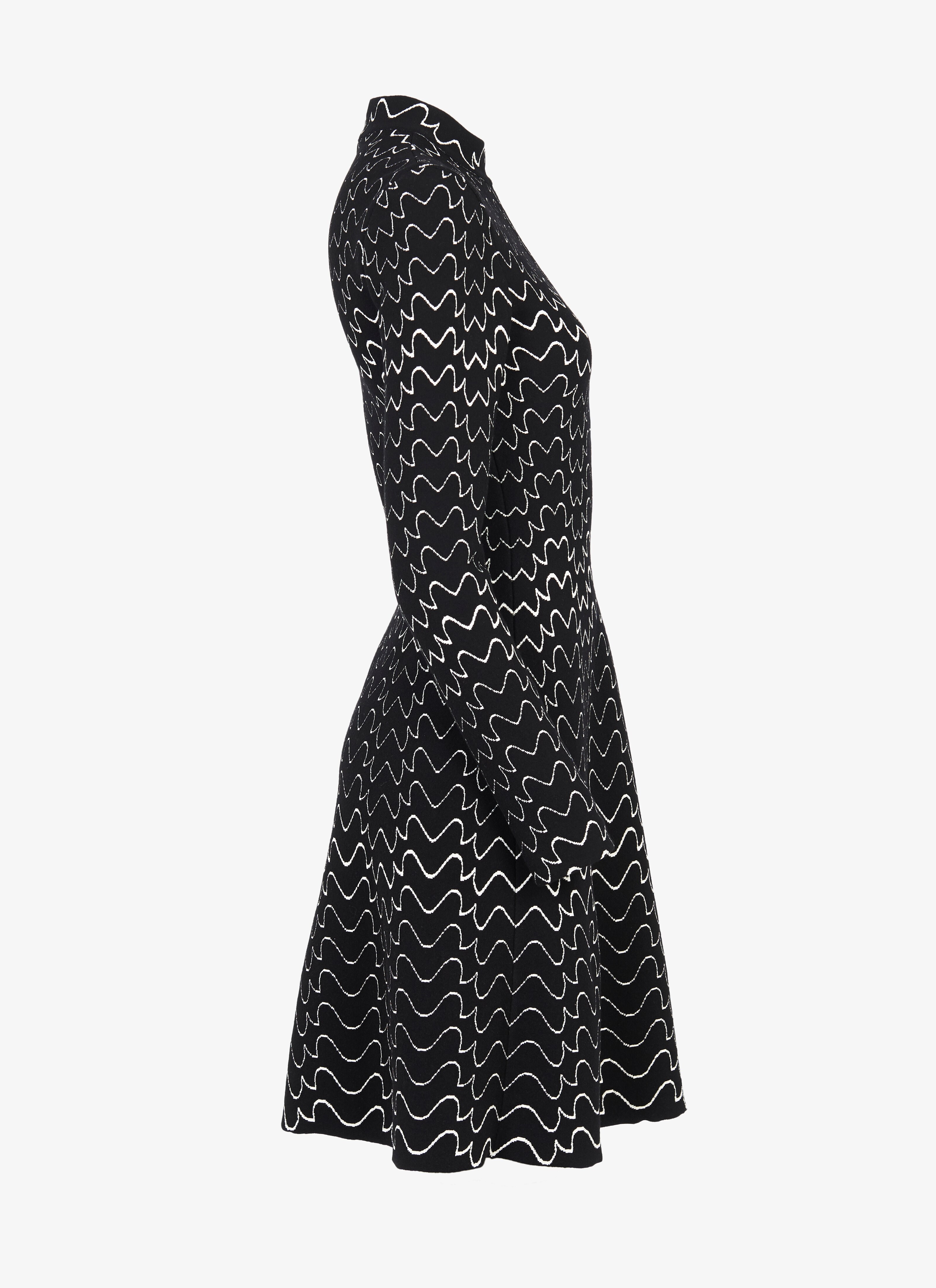 Wool-Blend Wave-Motif Dress Wool-Blend Wave-Motif Dress - maison-alaia.com