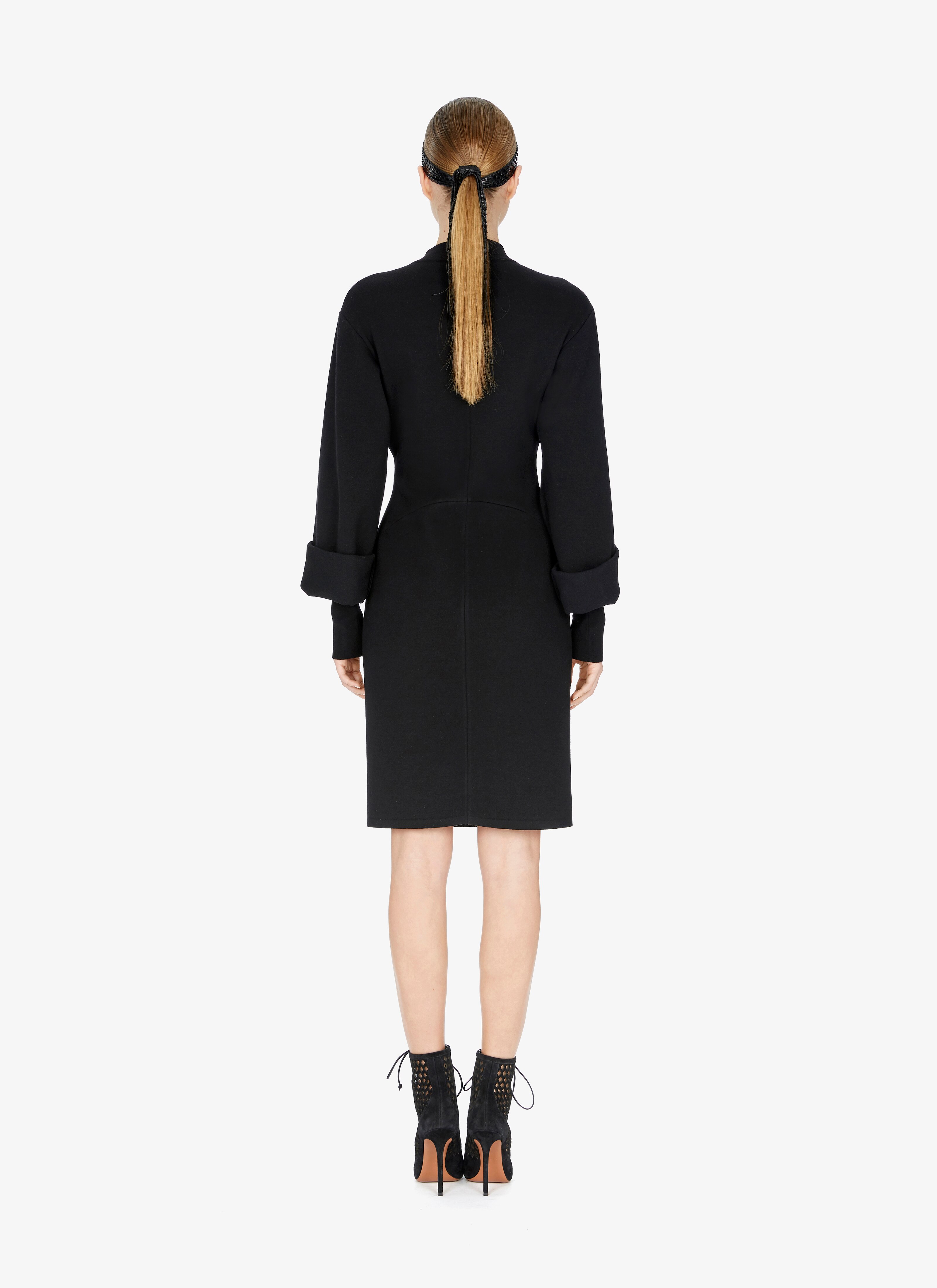 Double-Sleeve Wool-Blend Dress Double-Sleeve Wool-Blend Dress - maison-alaia.com