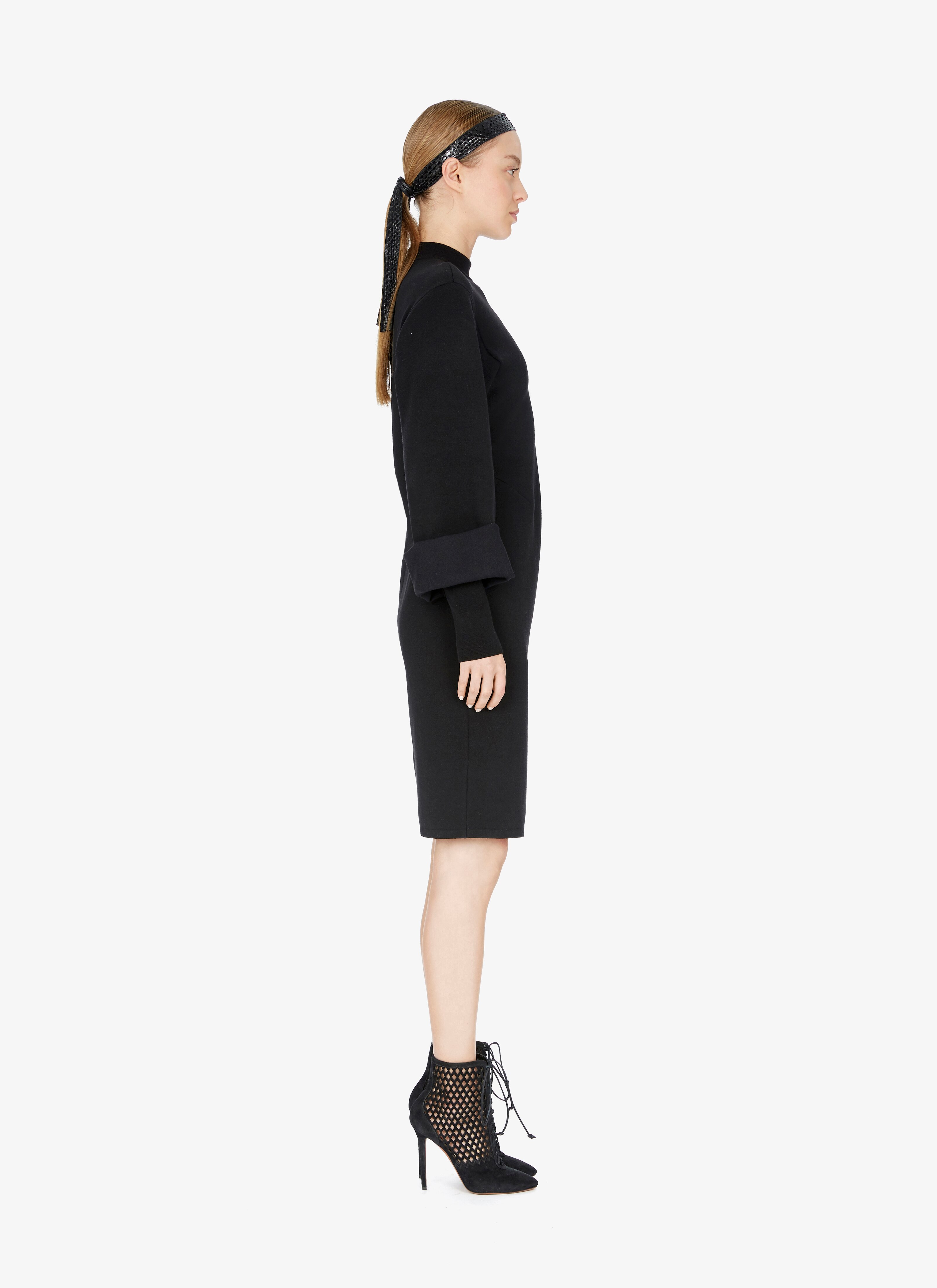 Double-Sleeve Wool-Blend Dress Double-Sleeve Wool-Blend Dress - maison-alaia.com