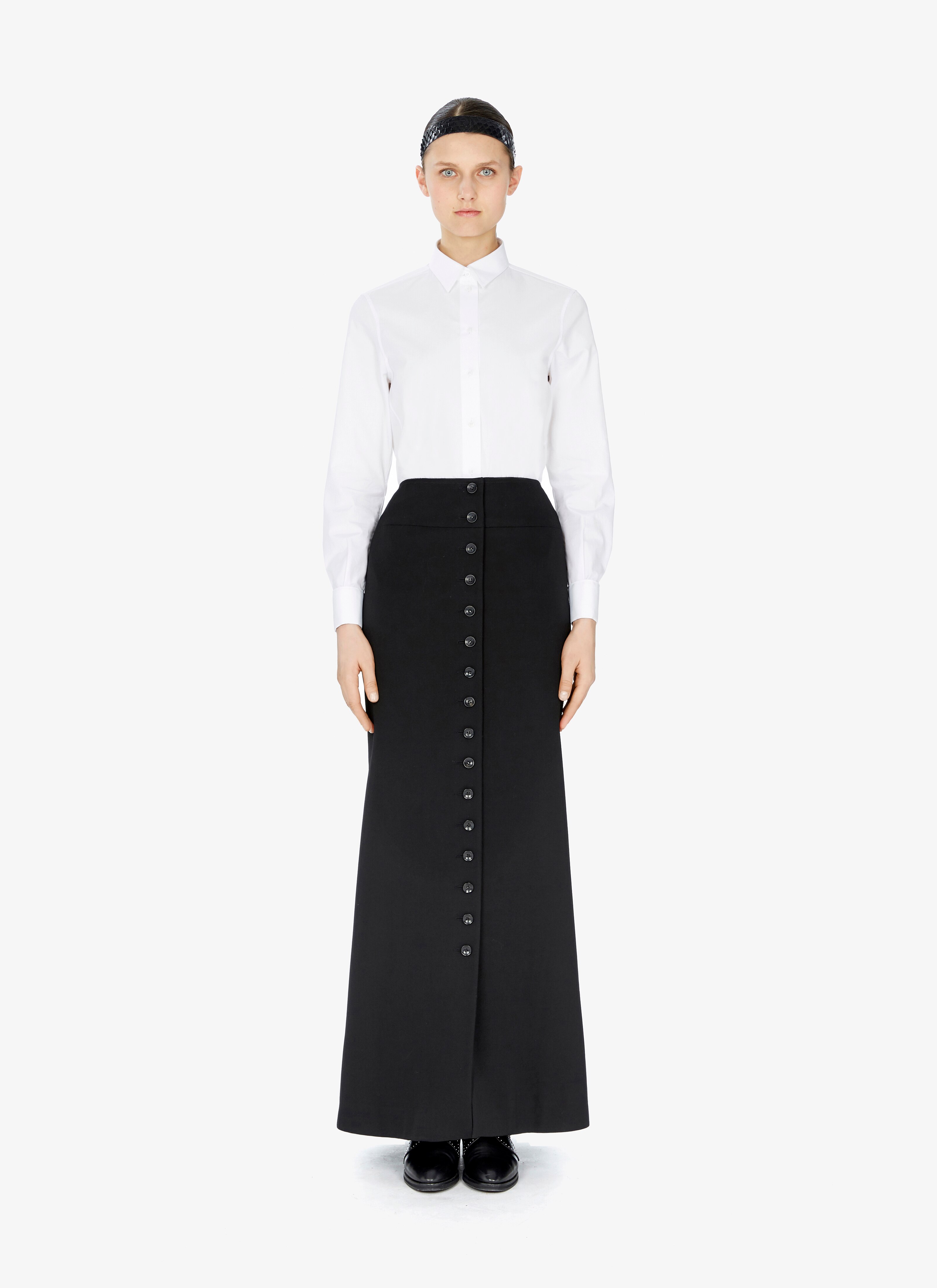 Long Wool Pencil Skirt Long Wool Pencil Skirt - maison-alaia.com