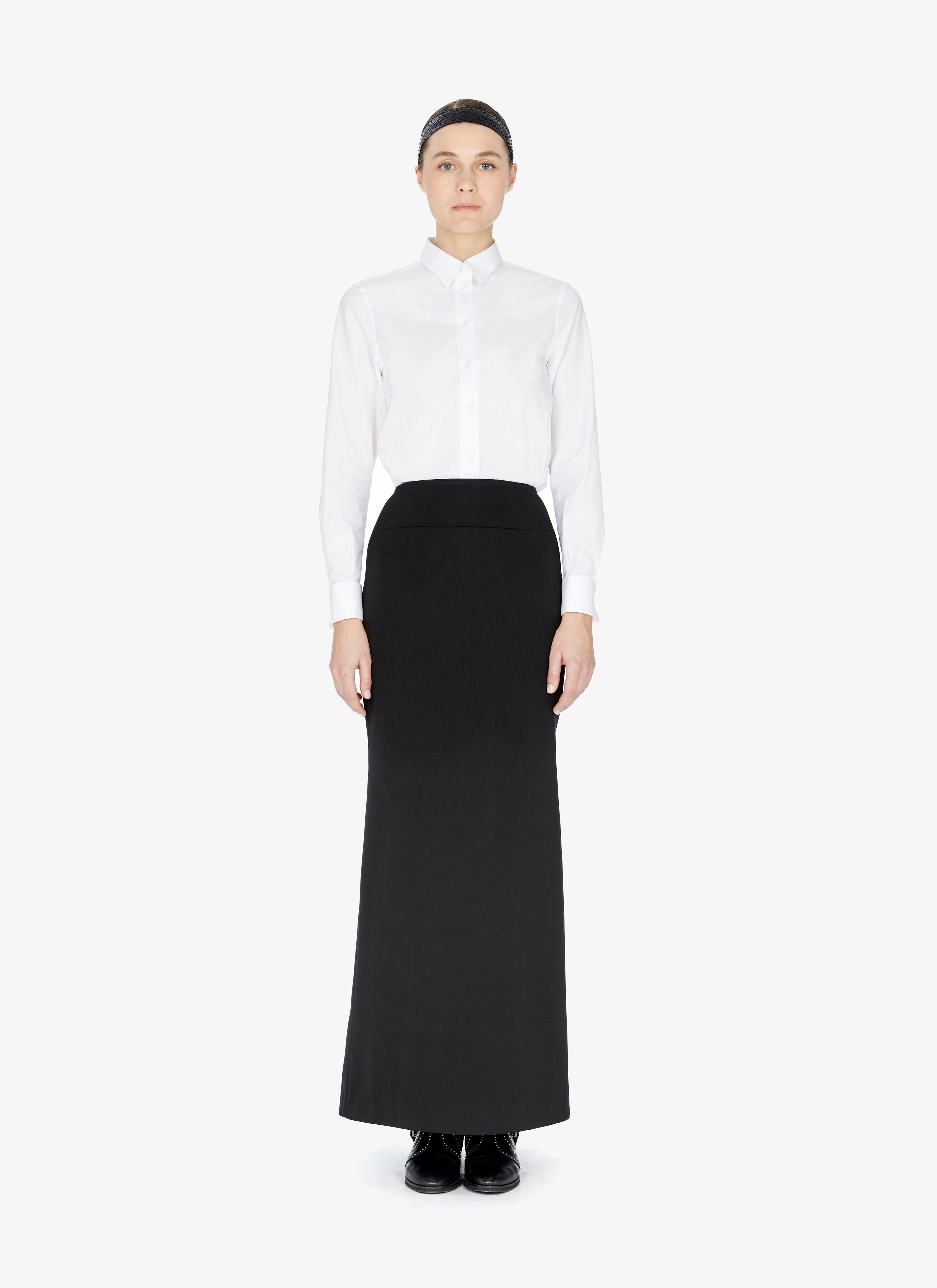 Long Wool Pencil Skirt Long Wool Pencil Skirt - maison-alaia.com