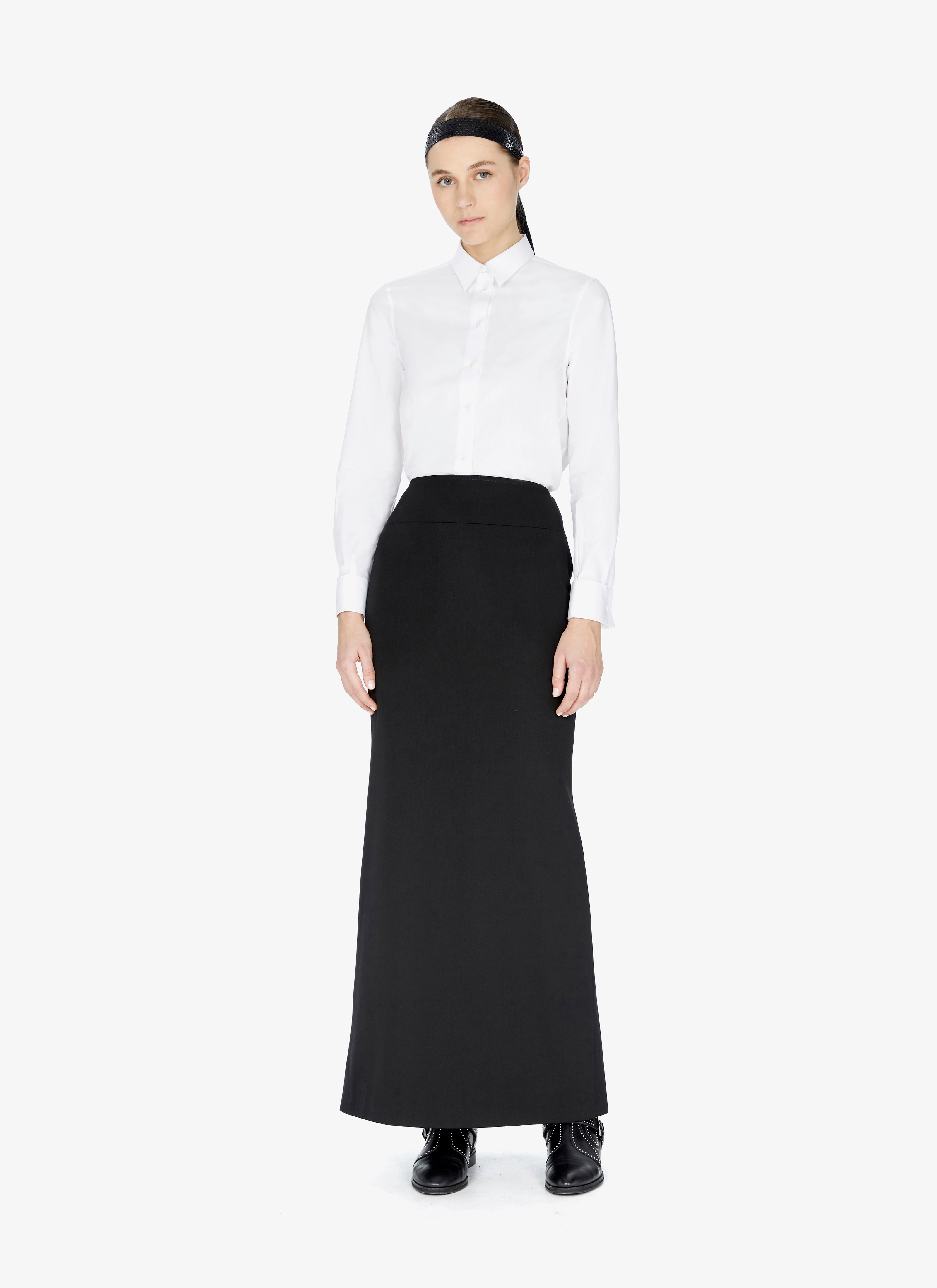 Long Wool Pencil Skirt Long Wool Pencil Skirt - maison-alaia.com