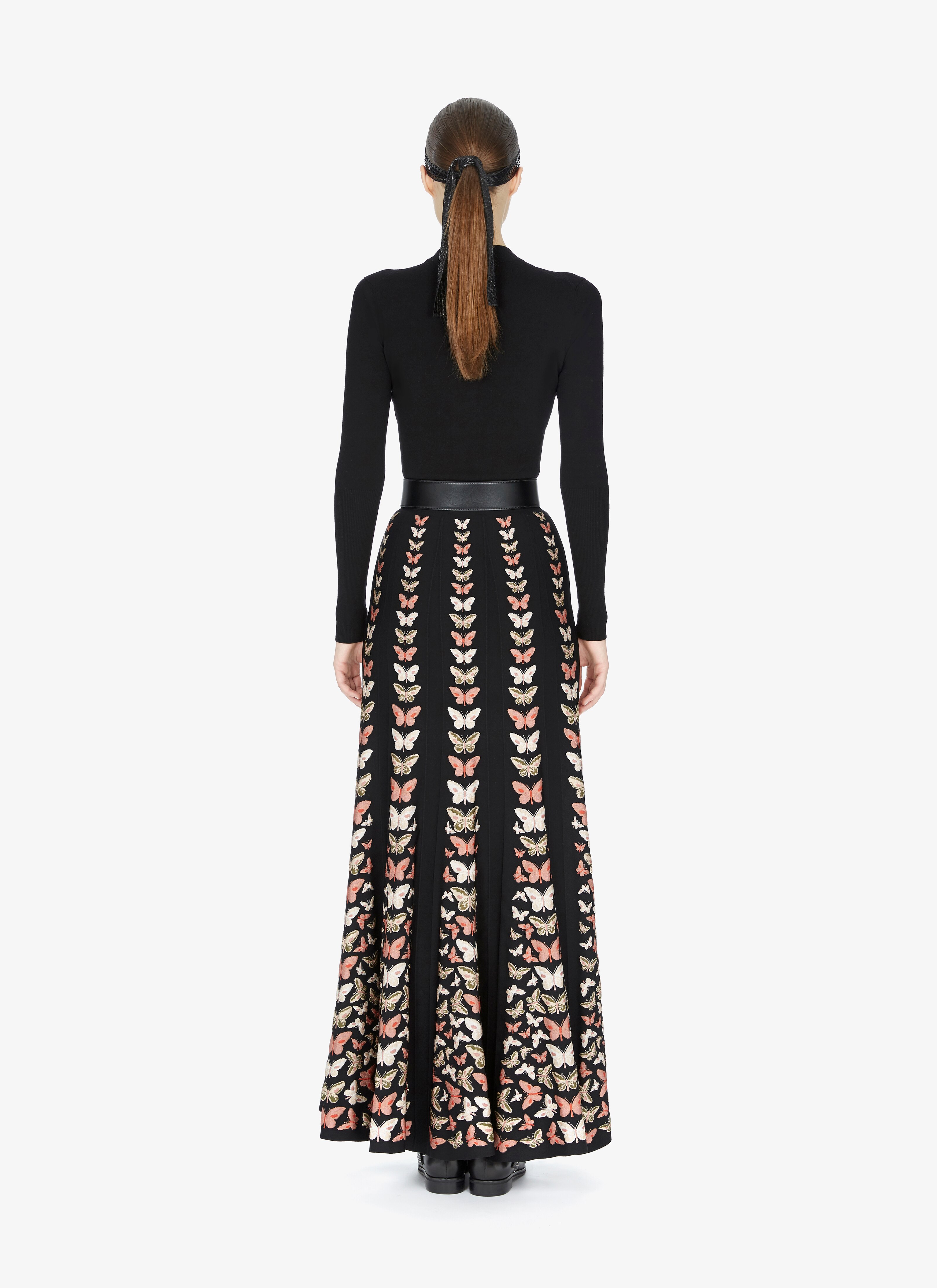 Long Knit Butterfly Skirt Long Knit Butterfly Skirt - maison-alaia.com