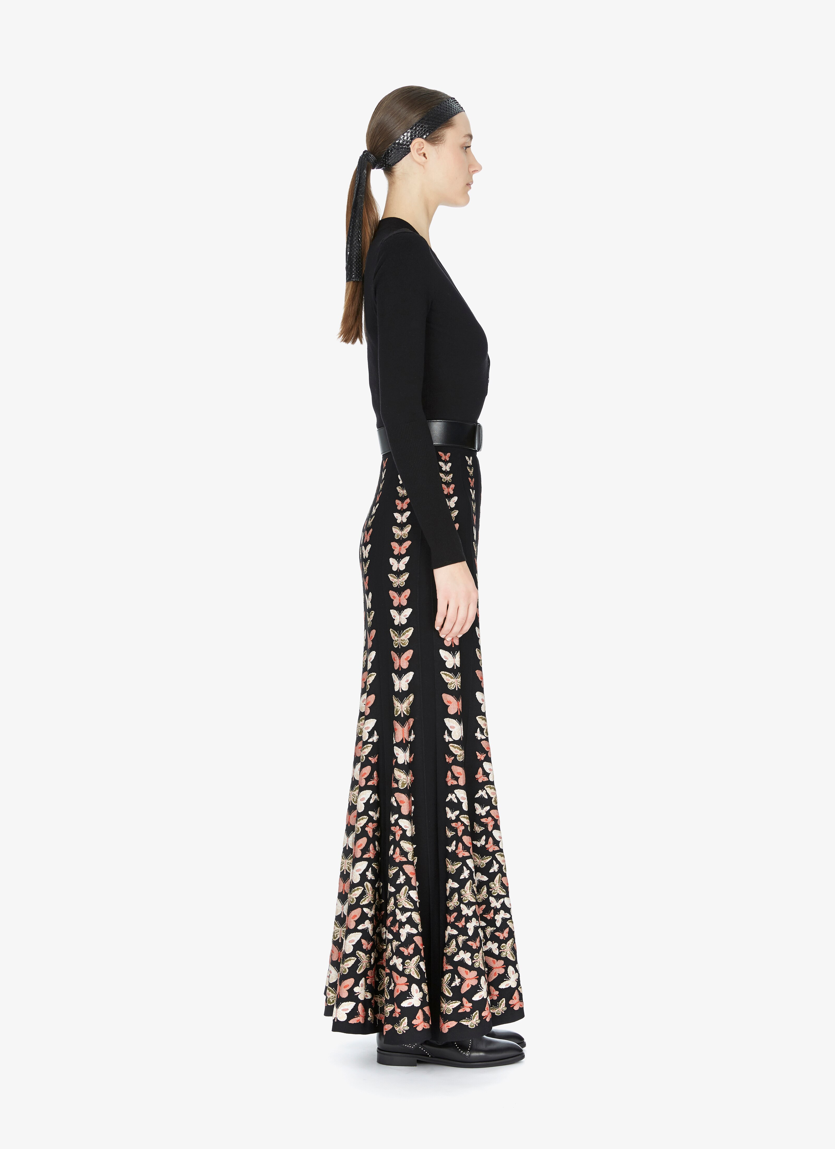 Long Knit Butterfly Skirt Long Knit Butterfly Skirt - maison-alaia.com