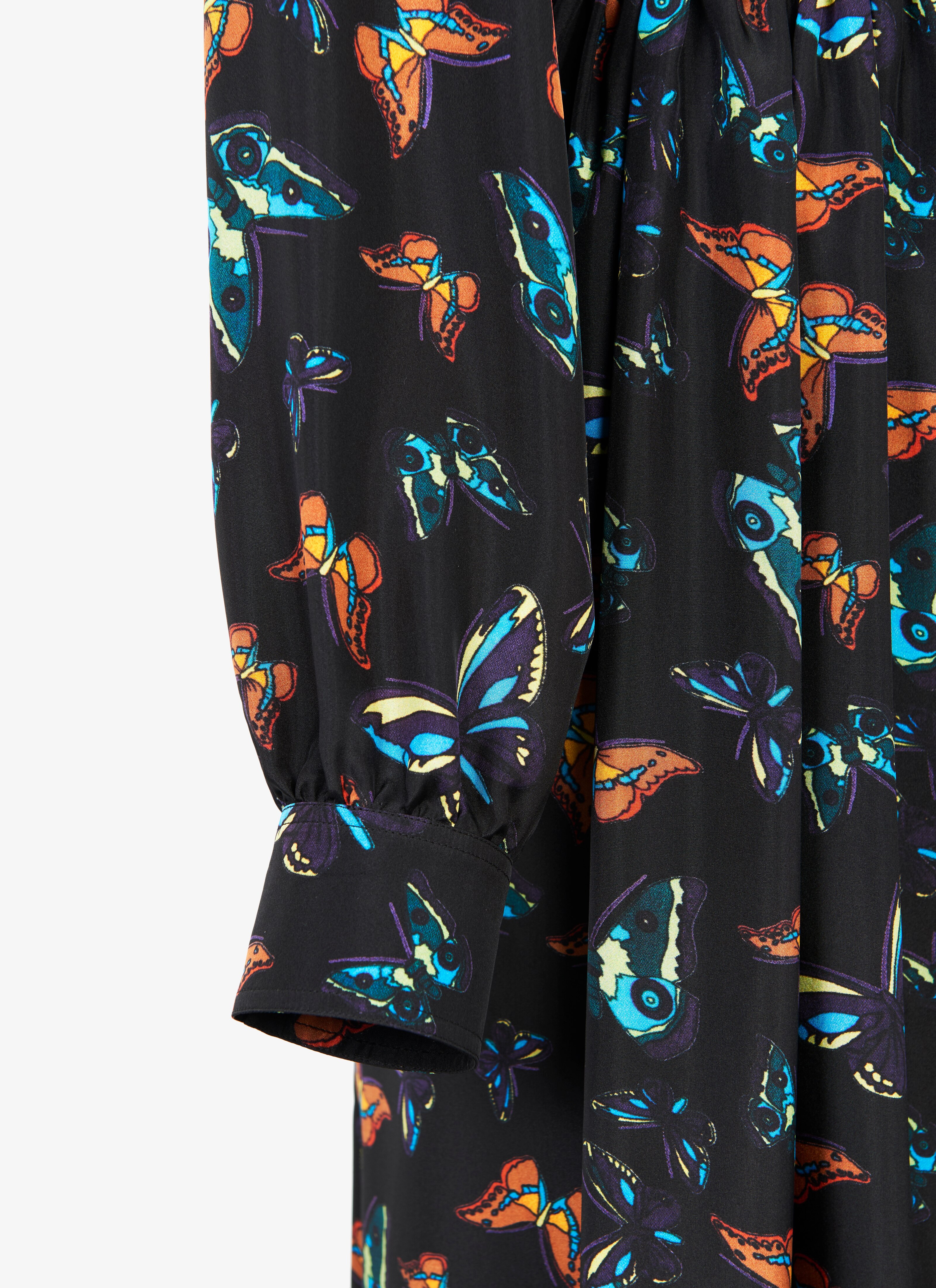Long Silk Butterfly Dress Long Silk Butterfly Dress - maison-alaia.com