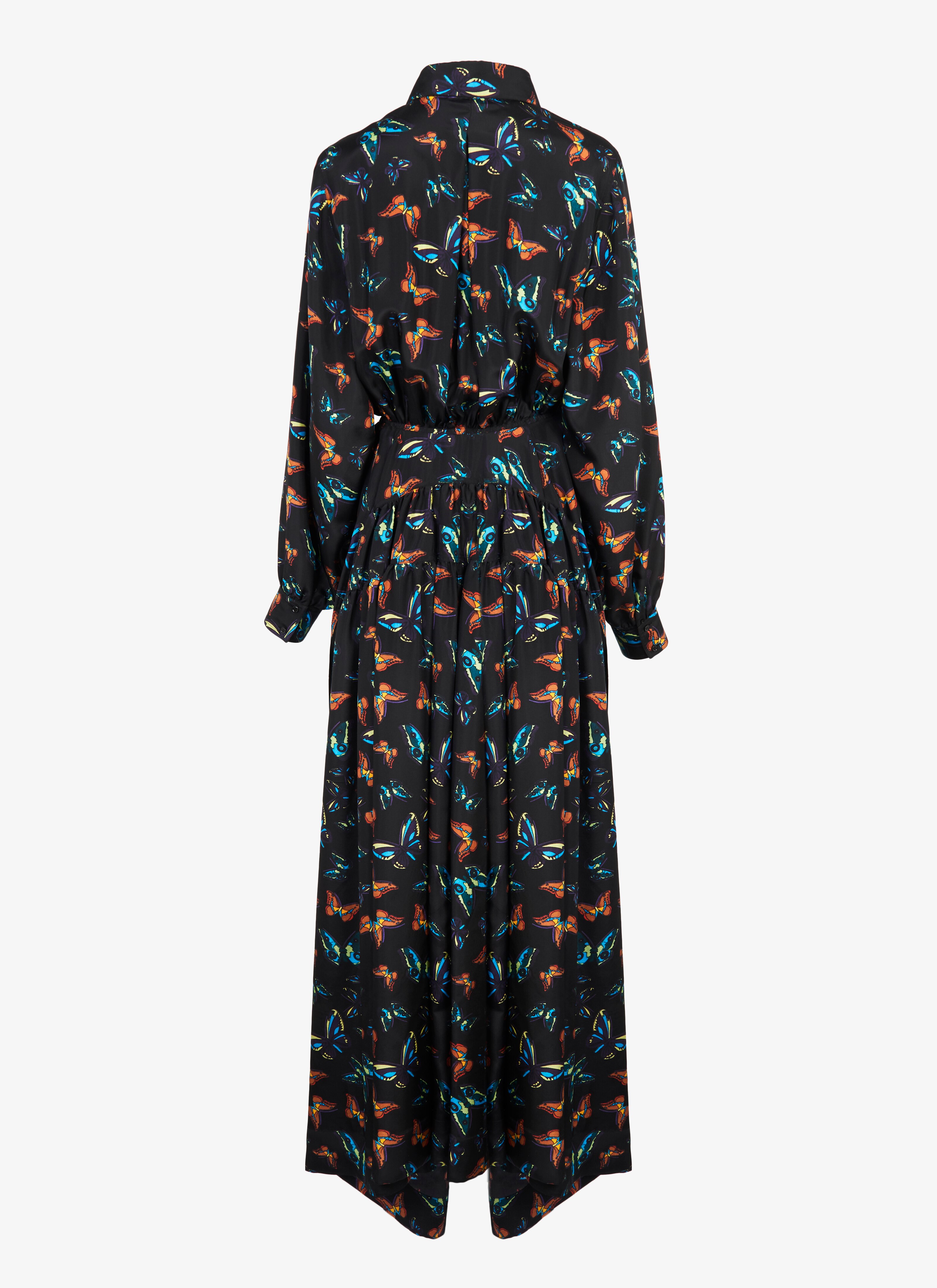 Long Silk Butterfly Dress Long Silk Butterfly Dress - maison-alaia.com