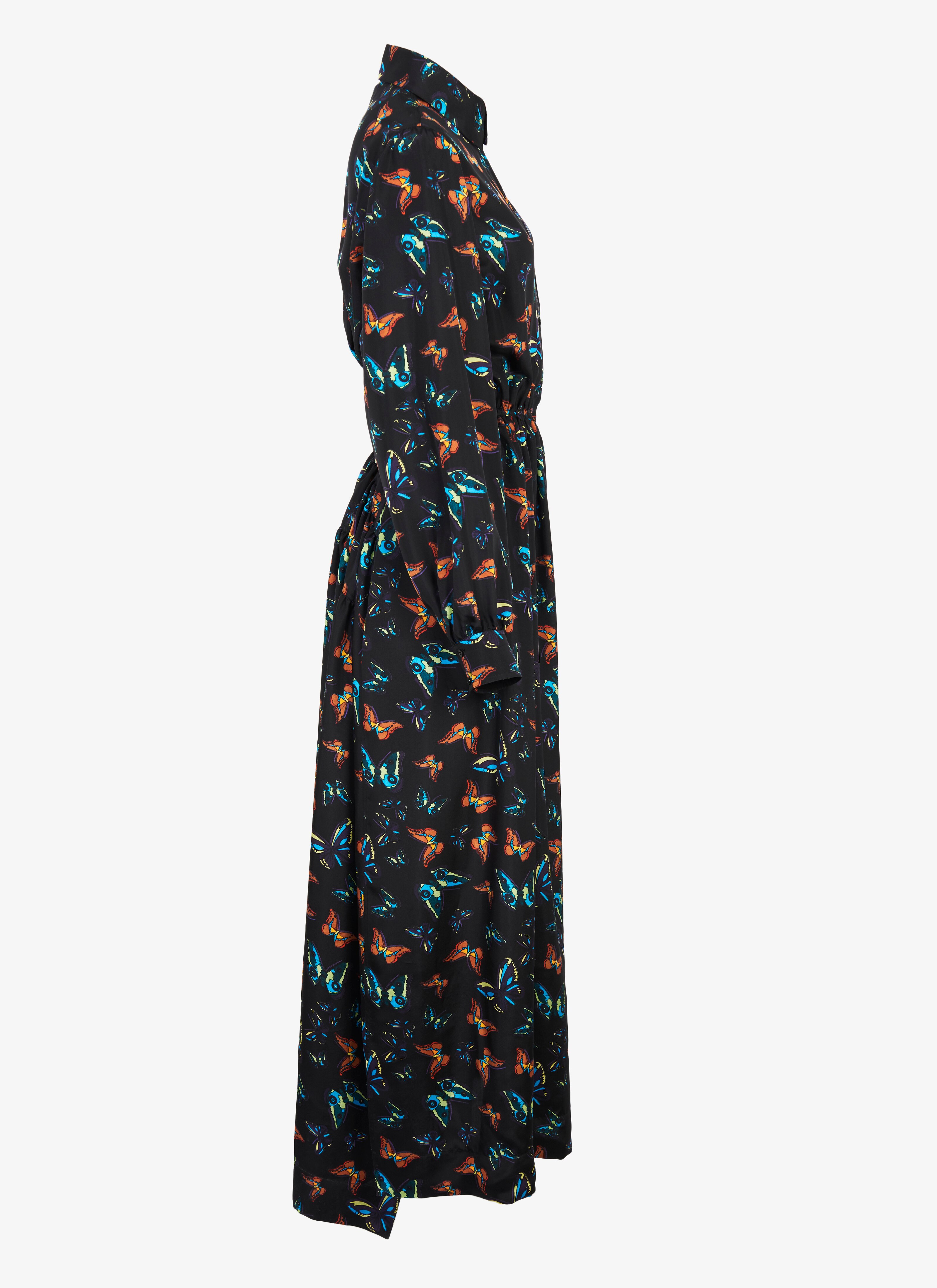 Long Silk Butterfly Dress Long Silk Butterfly Dress - maison-alaia.com
