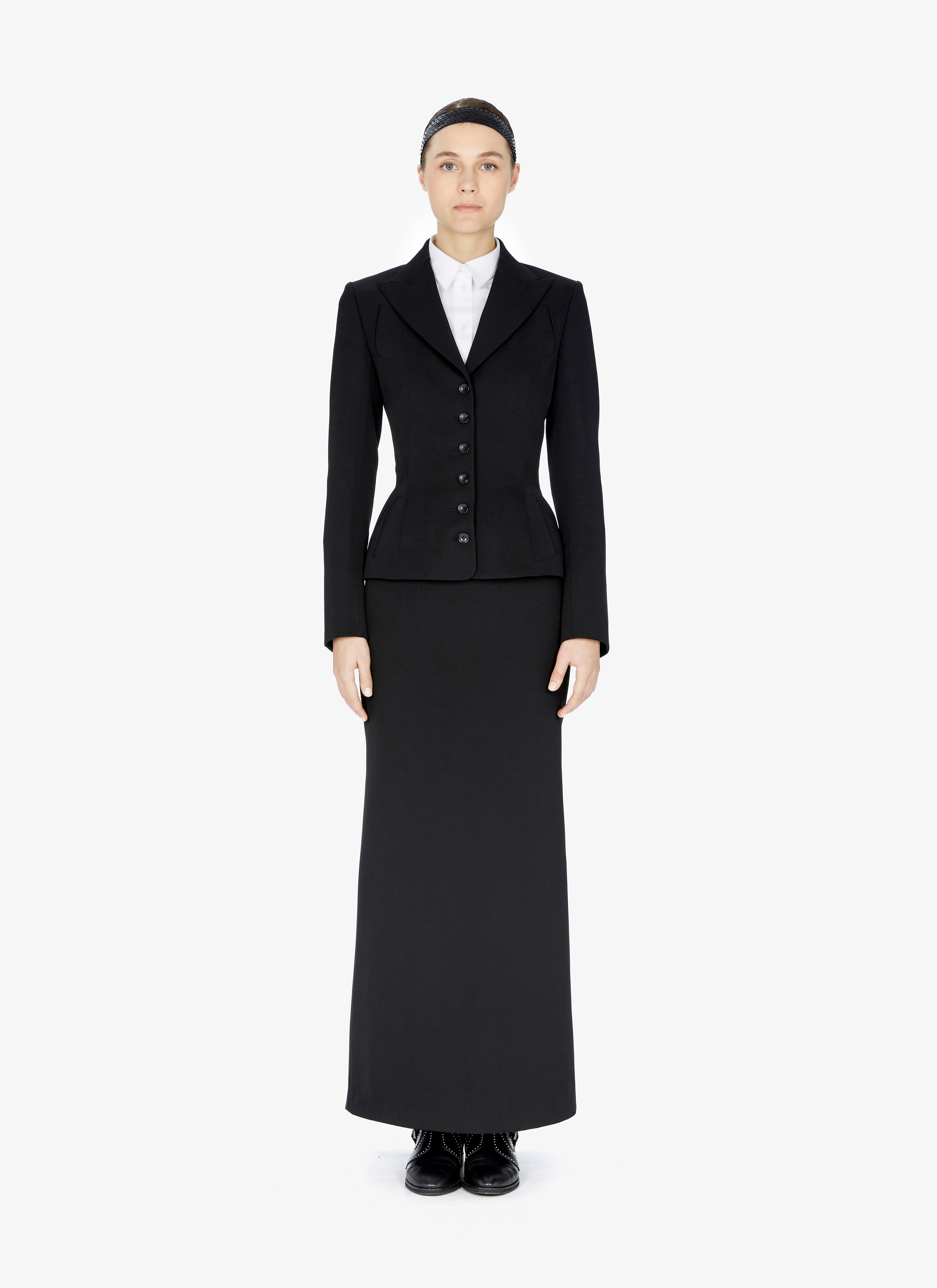 Wool-Blend Button-Front Blazer Wool-Blend Button-Front Blazer - maison-alaia.com