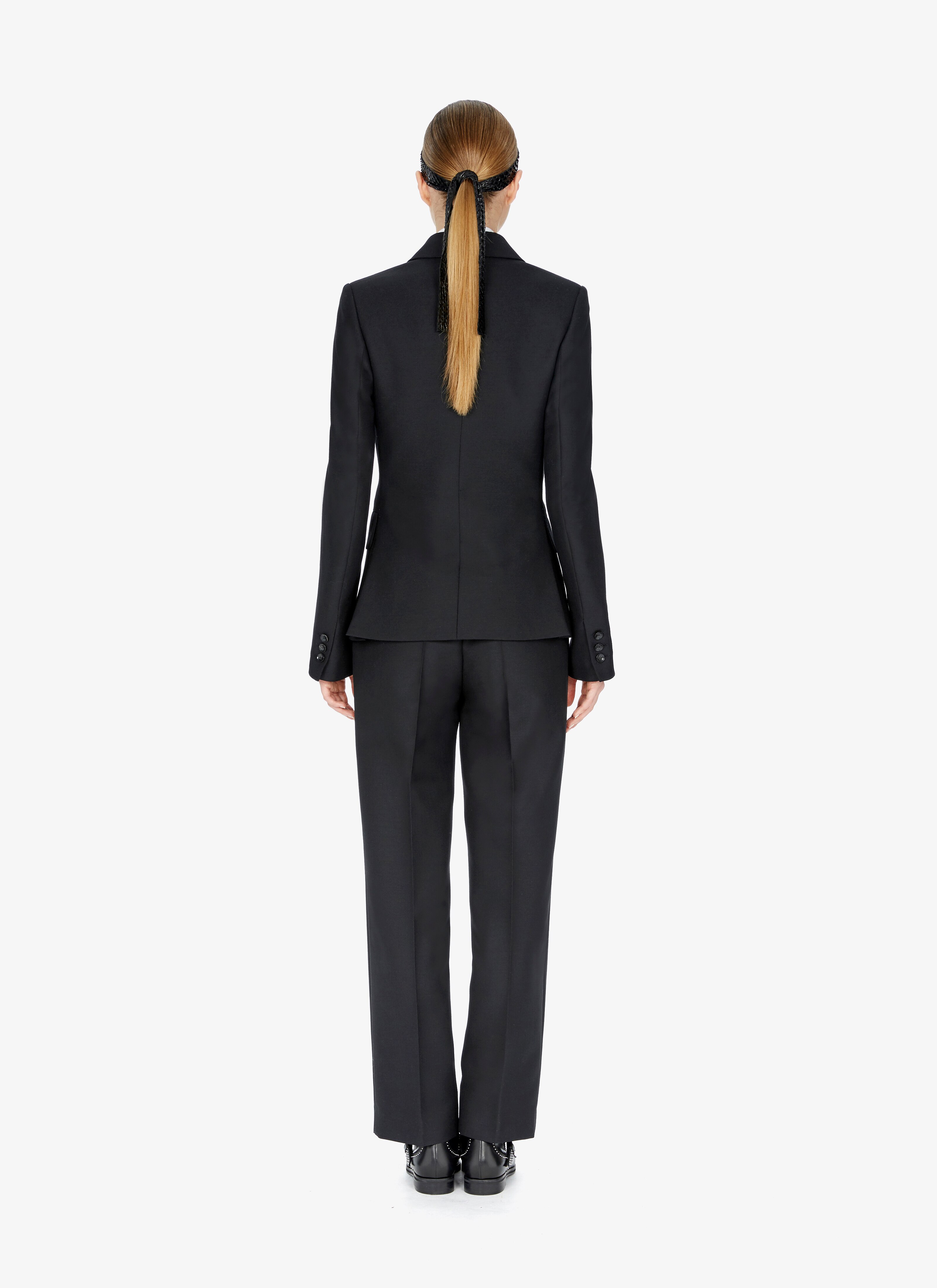 Wool-Blend Double-Breasted Blazer Wool-Blend Double-Breasted Blazer - maison-alaia.com