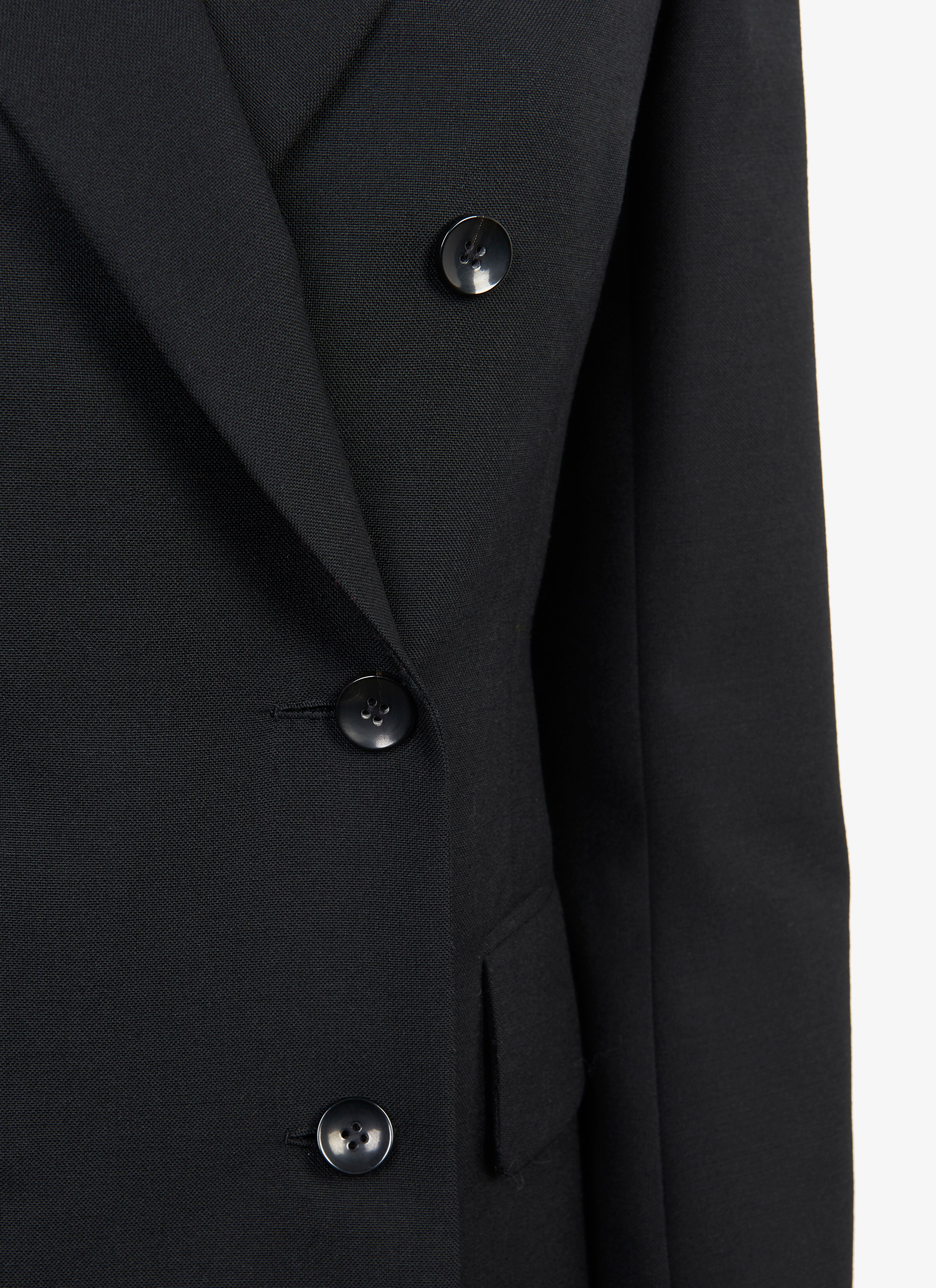 Wool-Blend Double-Breasted Blazer Wool-Blend Double-Breasted Blazer - maison-alaia.com