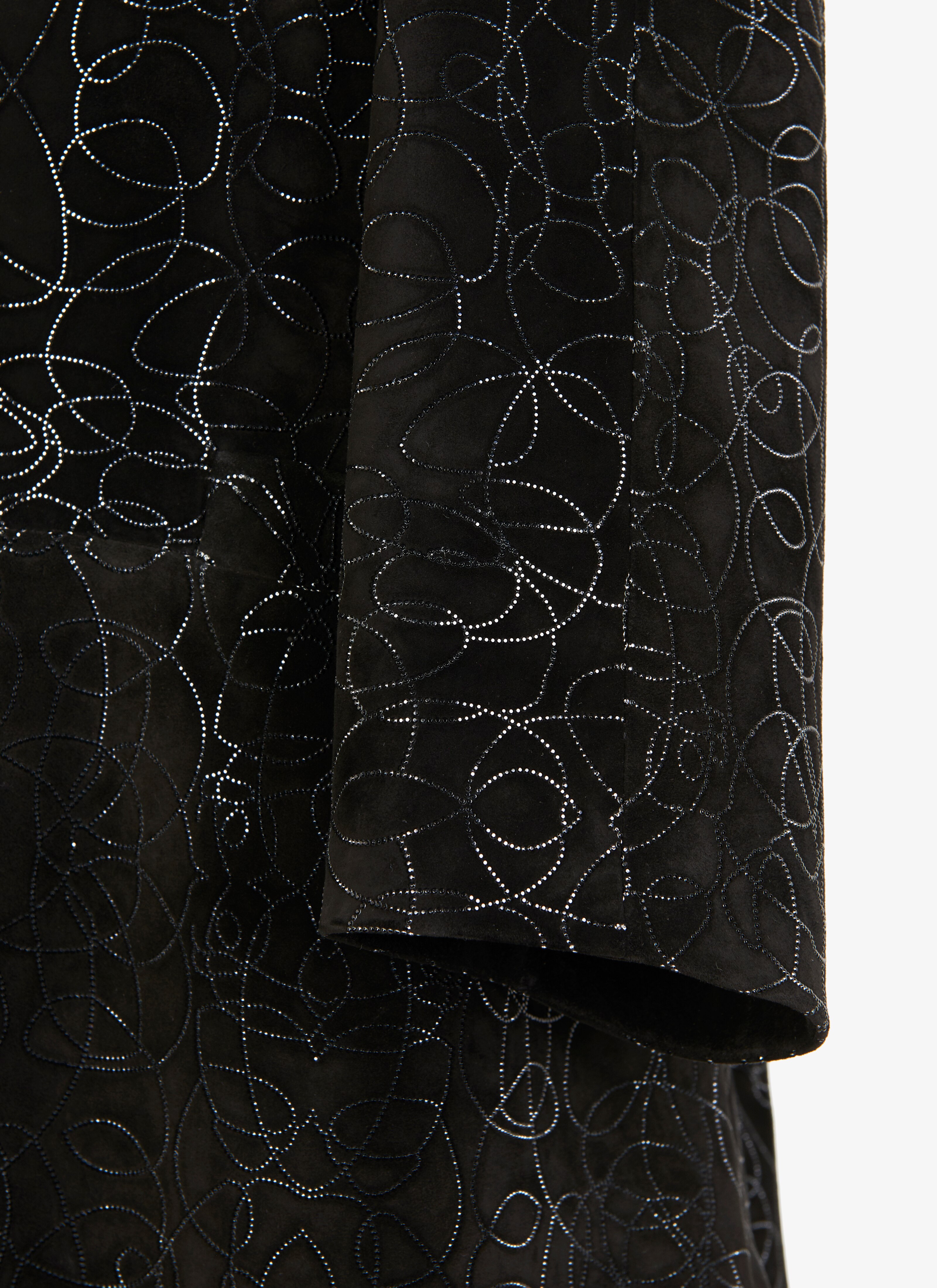 Suede Abstract Cape Coat Suede Abstract Cape Coat - maison-alaia.com