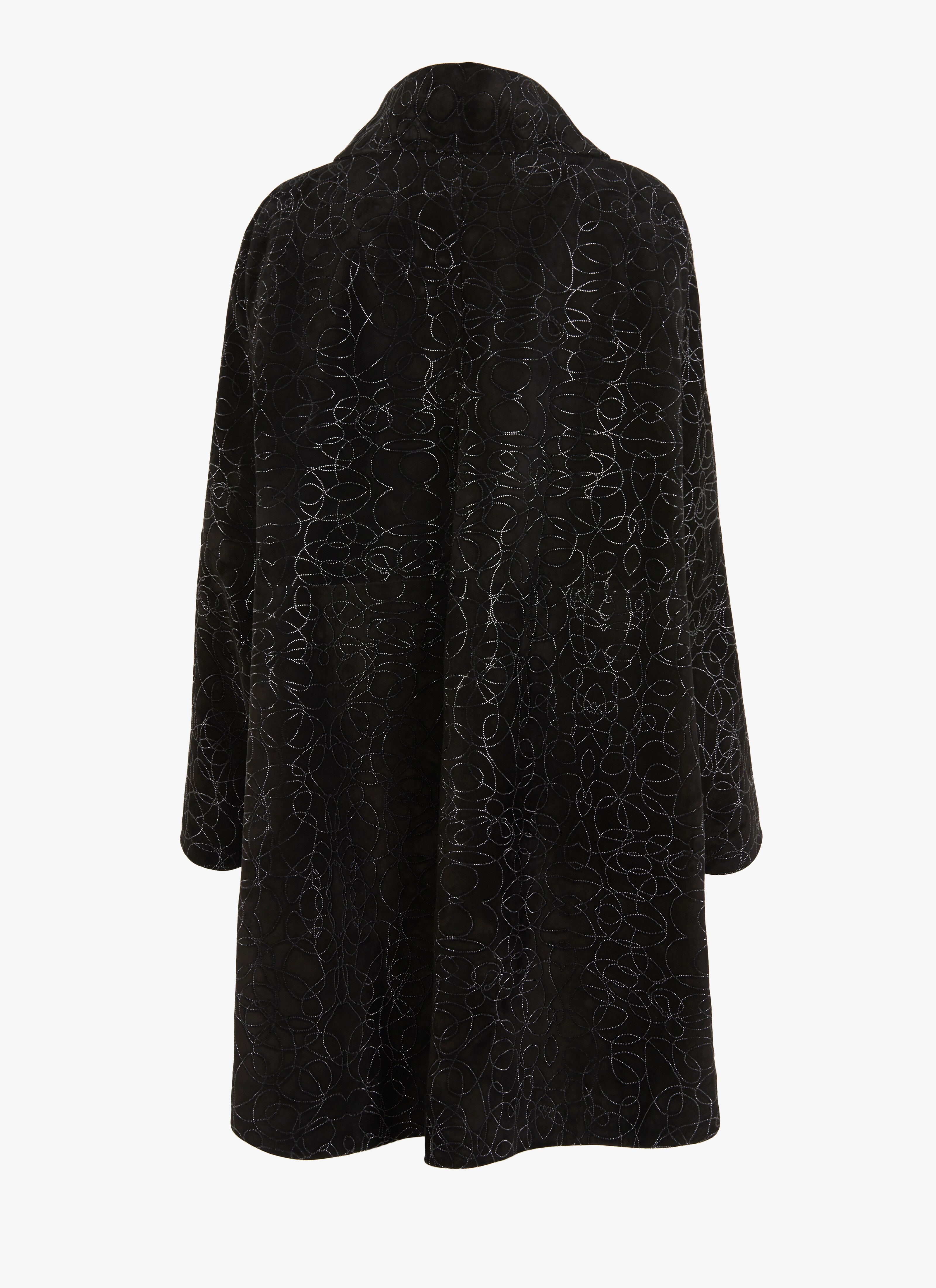 Suede Abstract Cape Coat Suede Abstract Cape Coat - maison-alaia.com