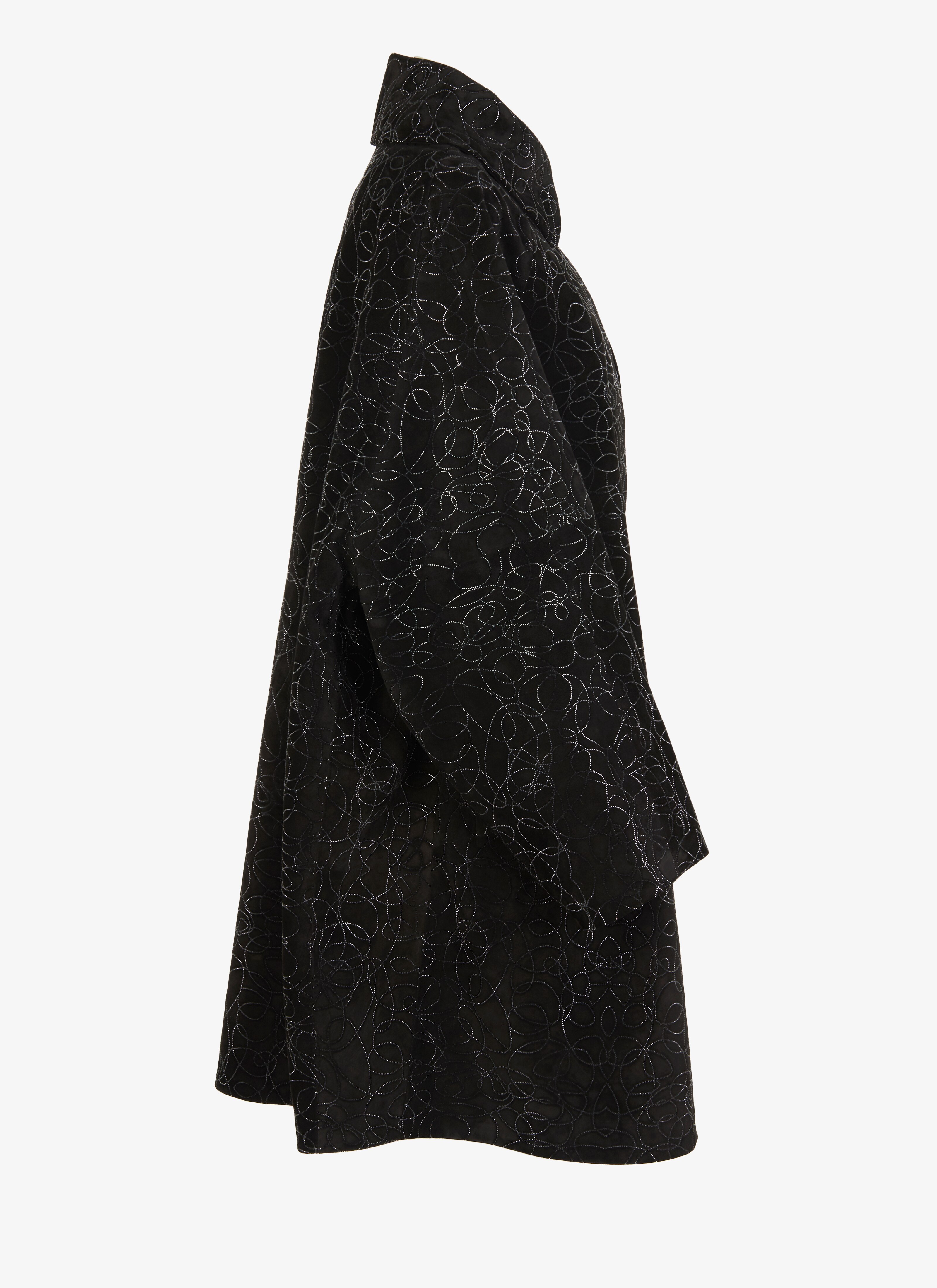 Suede Abstract Cape Coat Suede Abstract Cape Coat - maison-alaia.com