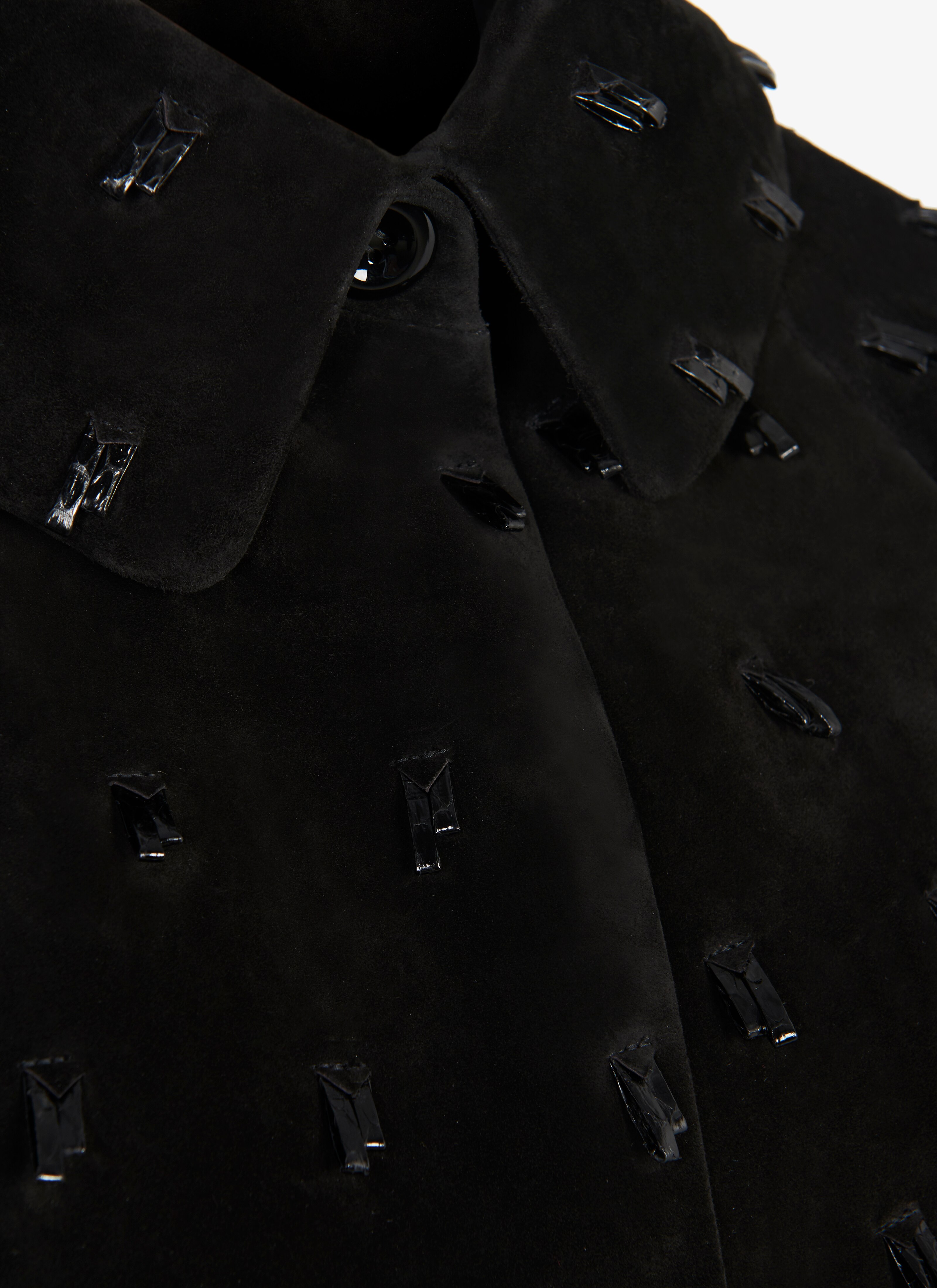 Alaïa Edition 1989 Suede And Watersnake Cropped Jacket - maison-alaia.com