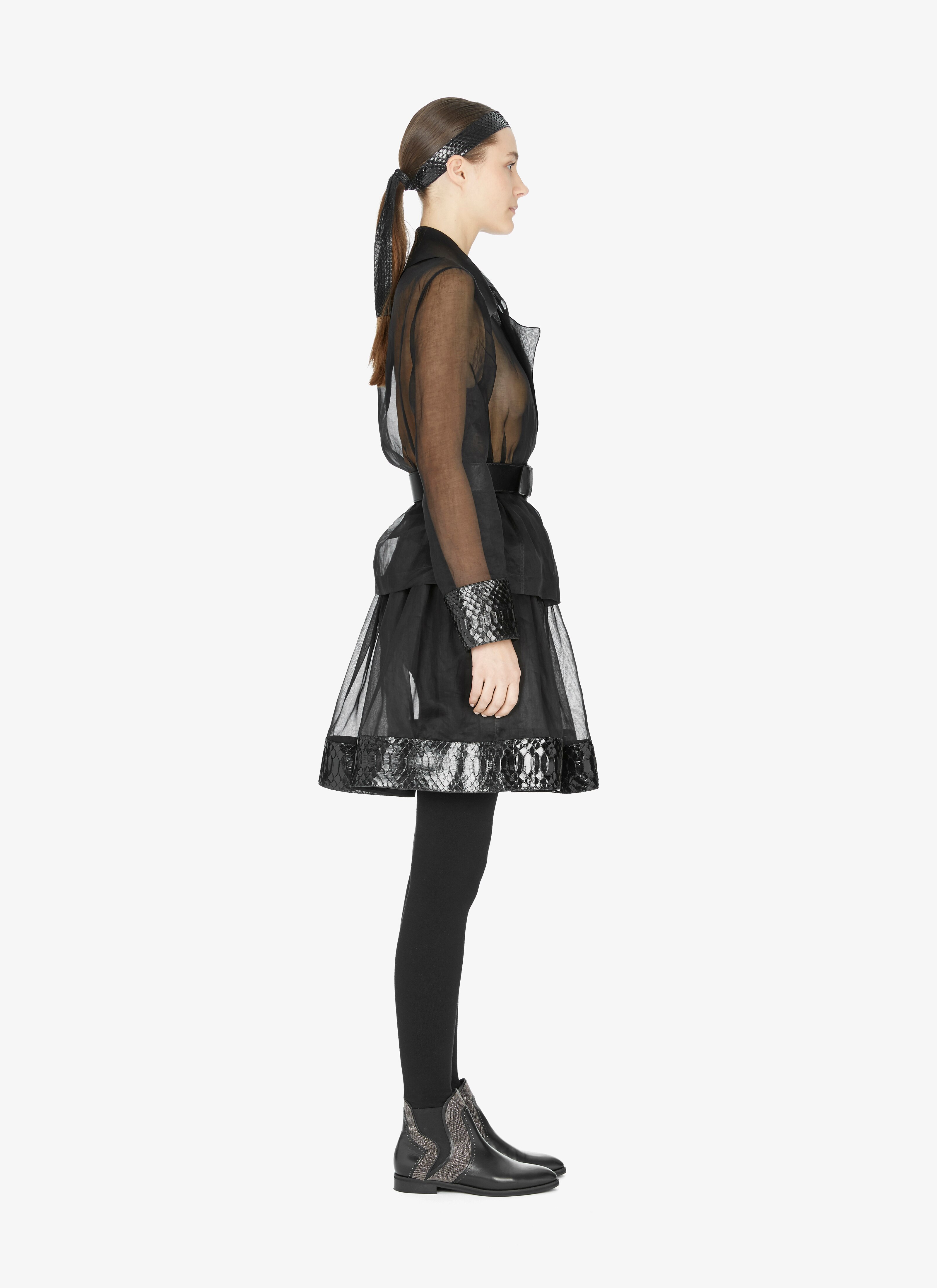 Alaïa Edition 1990 Organza And Python Wrap-Effect Shirt Alaïa Edition 1990 Organza And Python Wrap-Effect Shirt - maison-alaia.com