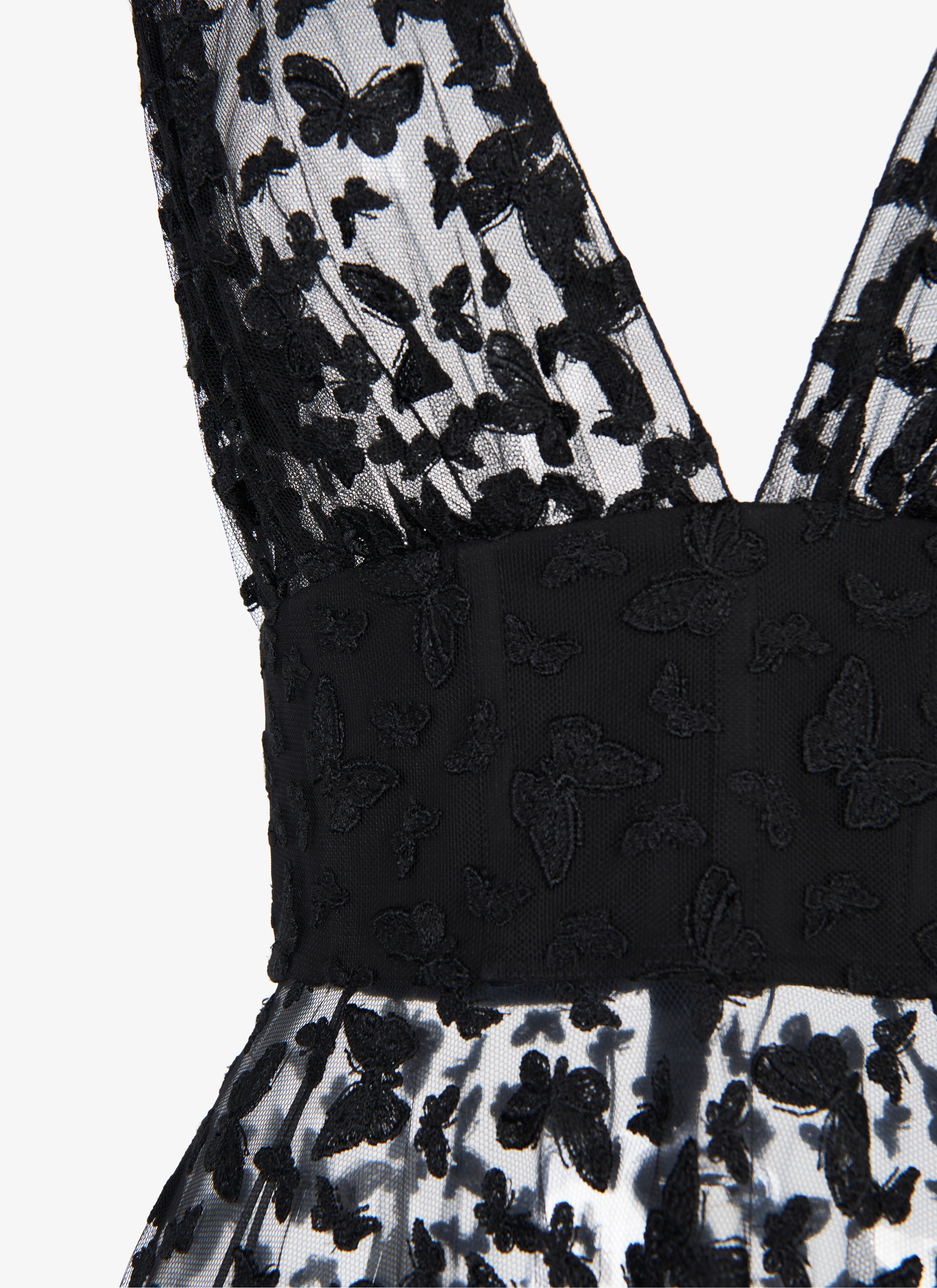 Embroidered Tulle Butterfly Dress Embroidered Tulle Butterfly Dress - maison-alaia.com
