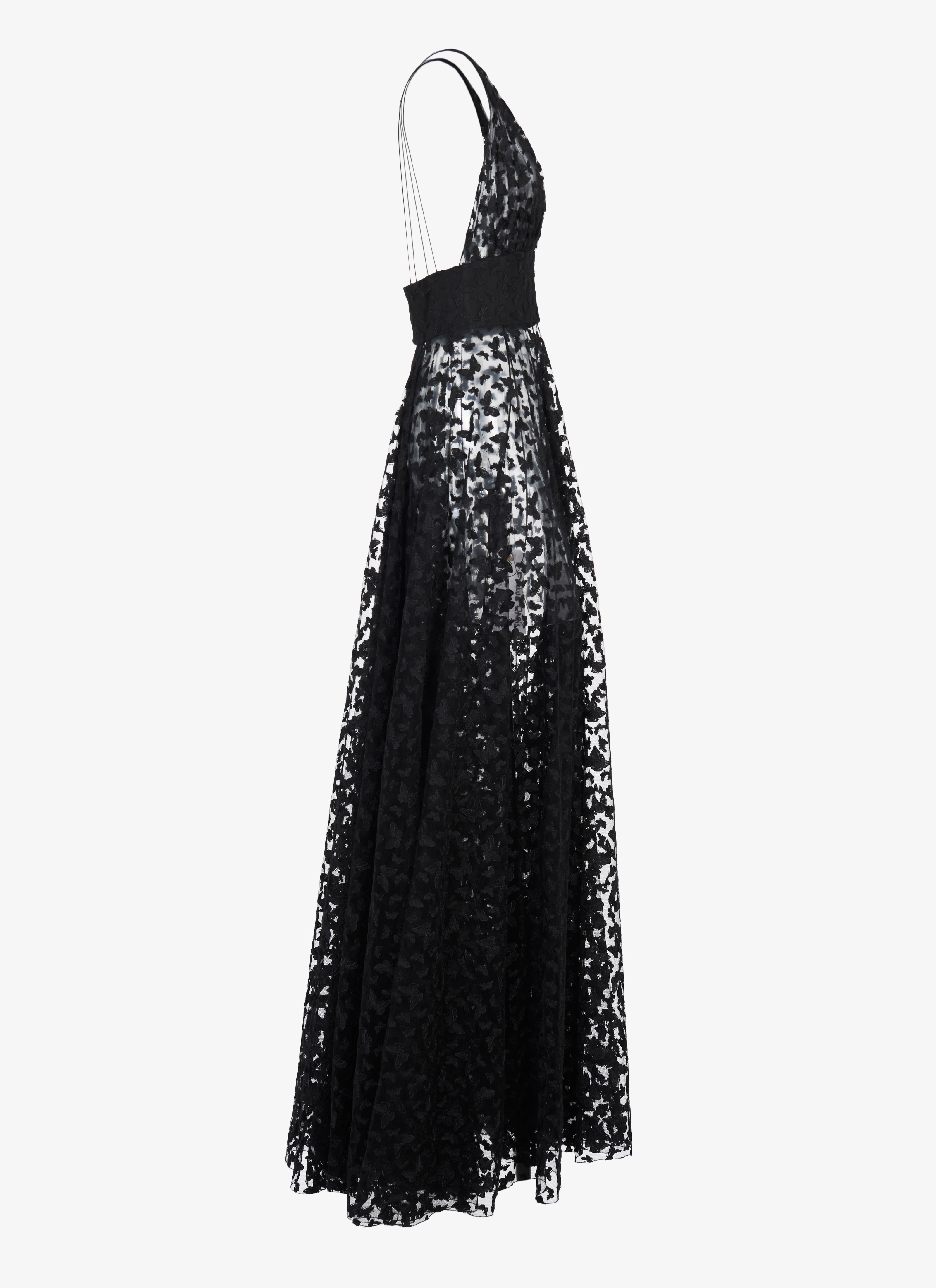 Embroidered Tulle Butterfly Dress Embroidered Tulle Butterfly Dress - maison-alaia.com