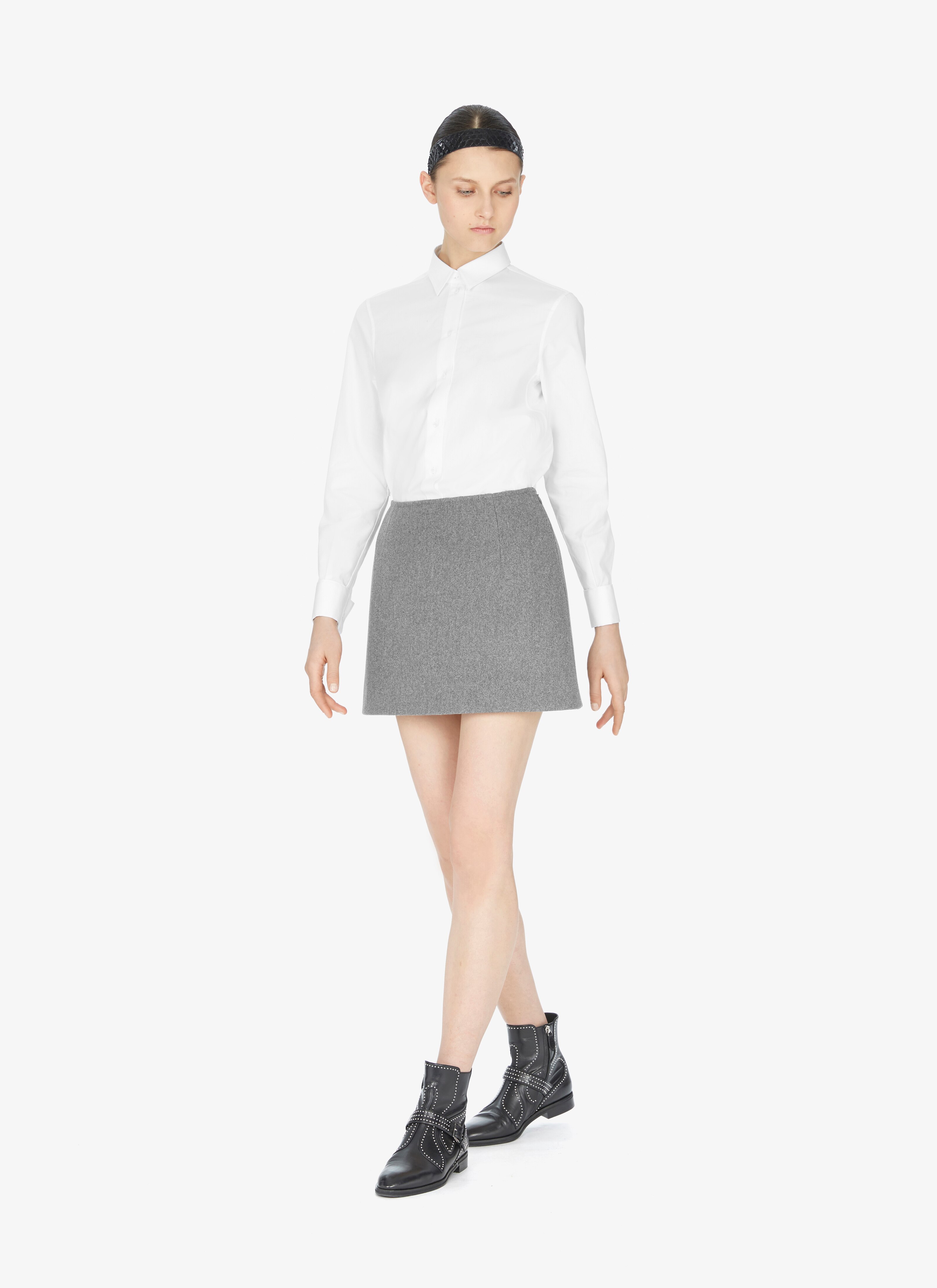 Alaïa Edition 1986 Wool Flat-Front Mini Skirt Alaïa Edition 1986 Wool Flat-Front Mini Skirt - maison-alaia.com