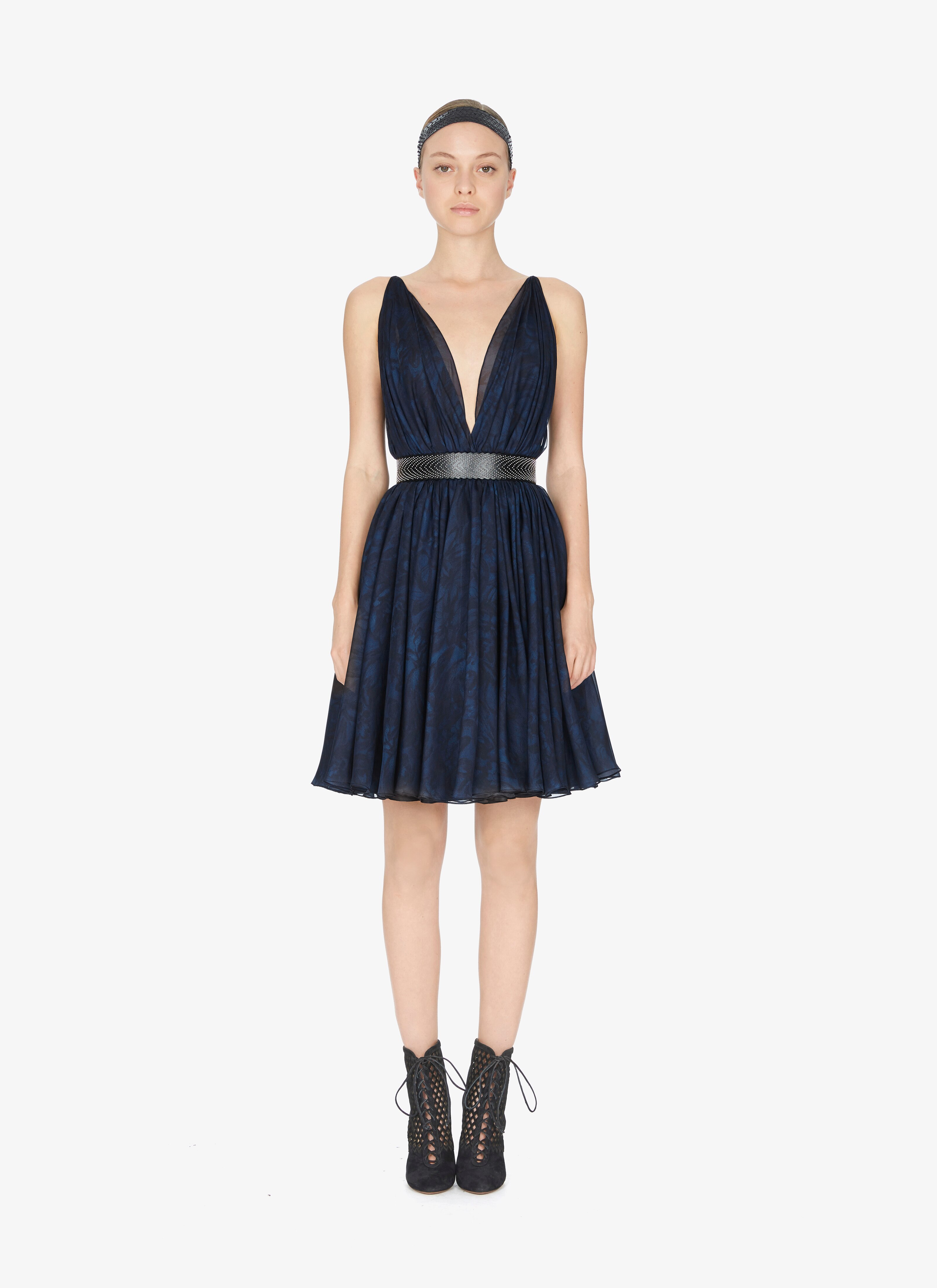 Draped Silk Muslin Dress Draped Silk Muslin Dress - maison-alaia.com