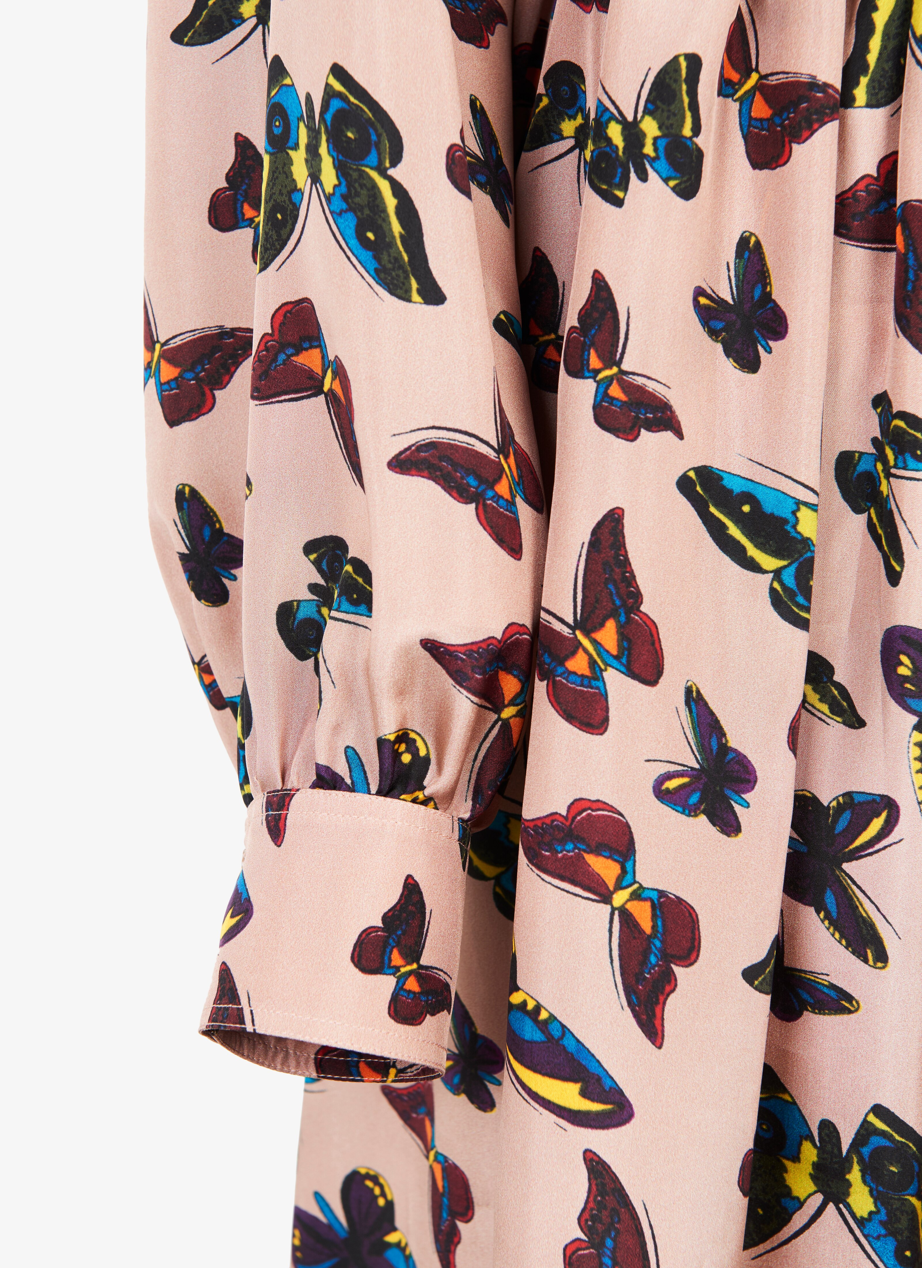 Silk Butterfly Shirt Dress Silk Butterfly Shirt Dress - maison-alaia.com