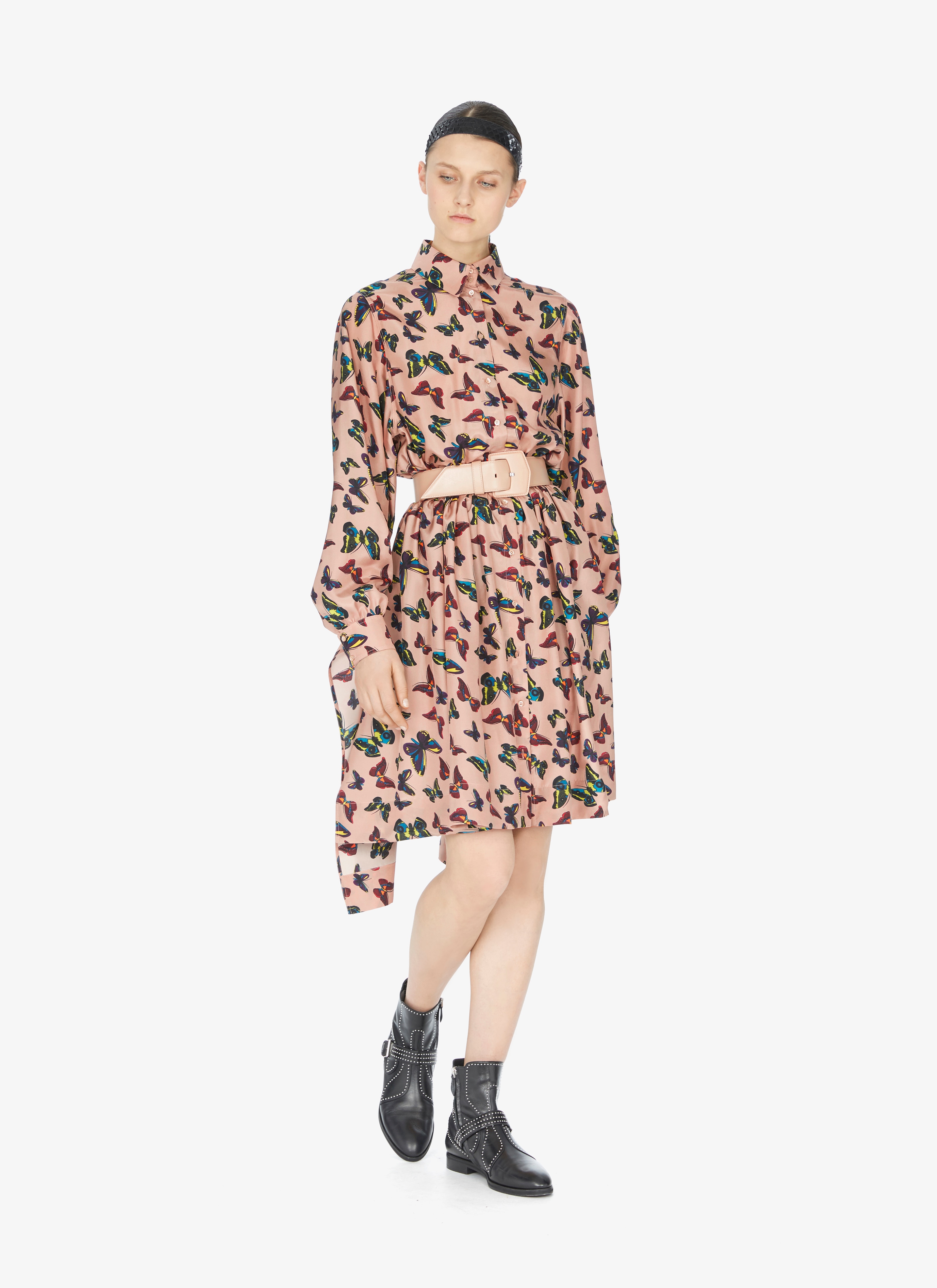 robe motif papillon femme