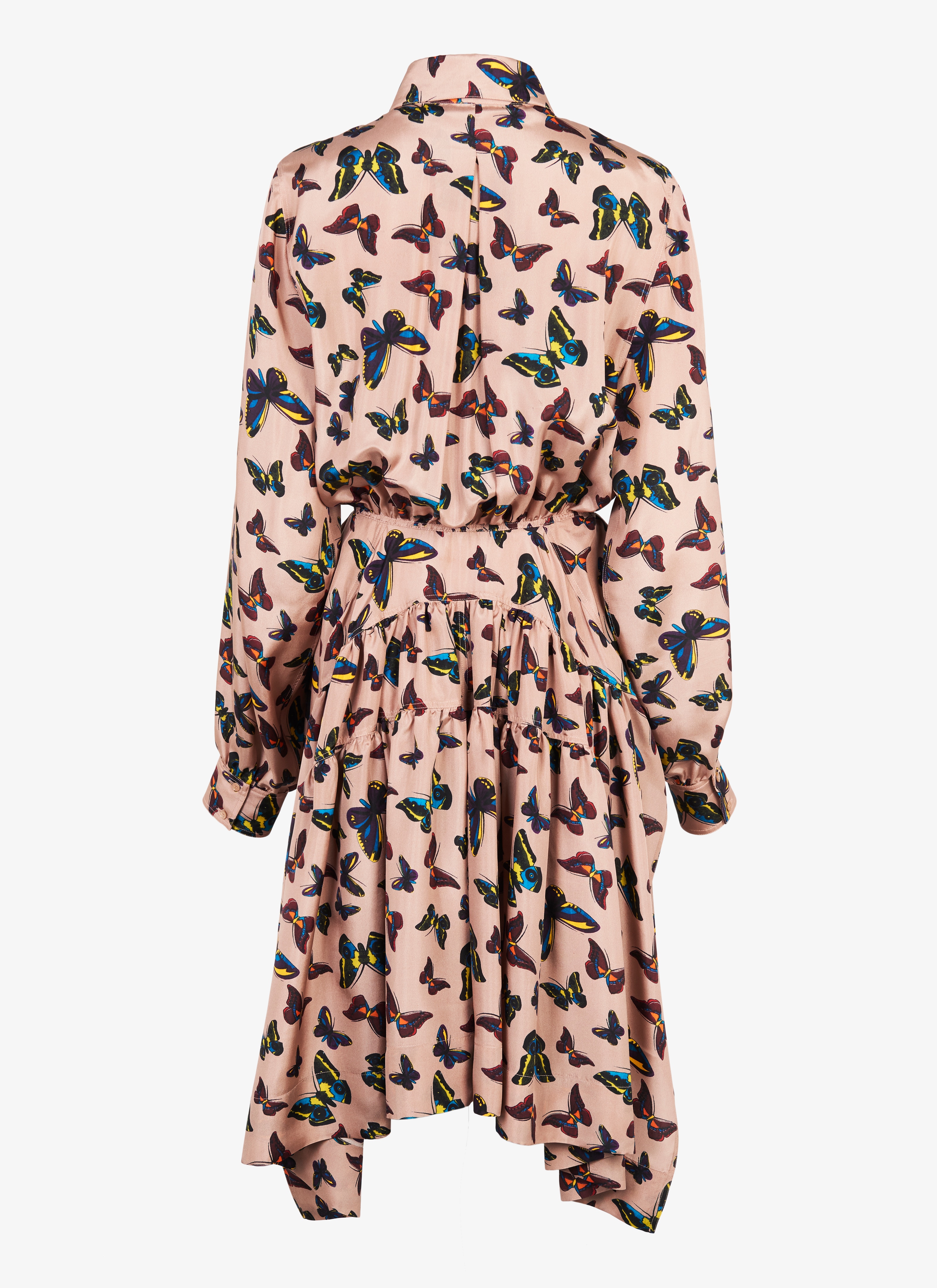Silk Butterfly Shirt Dress Silk Butterfly Shirt Dress - maison-alaia.com