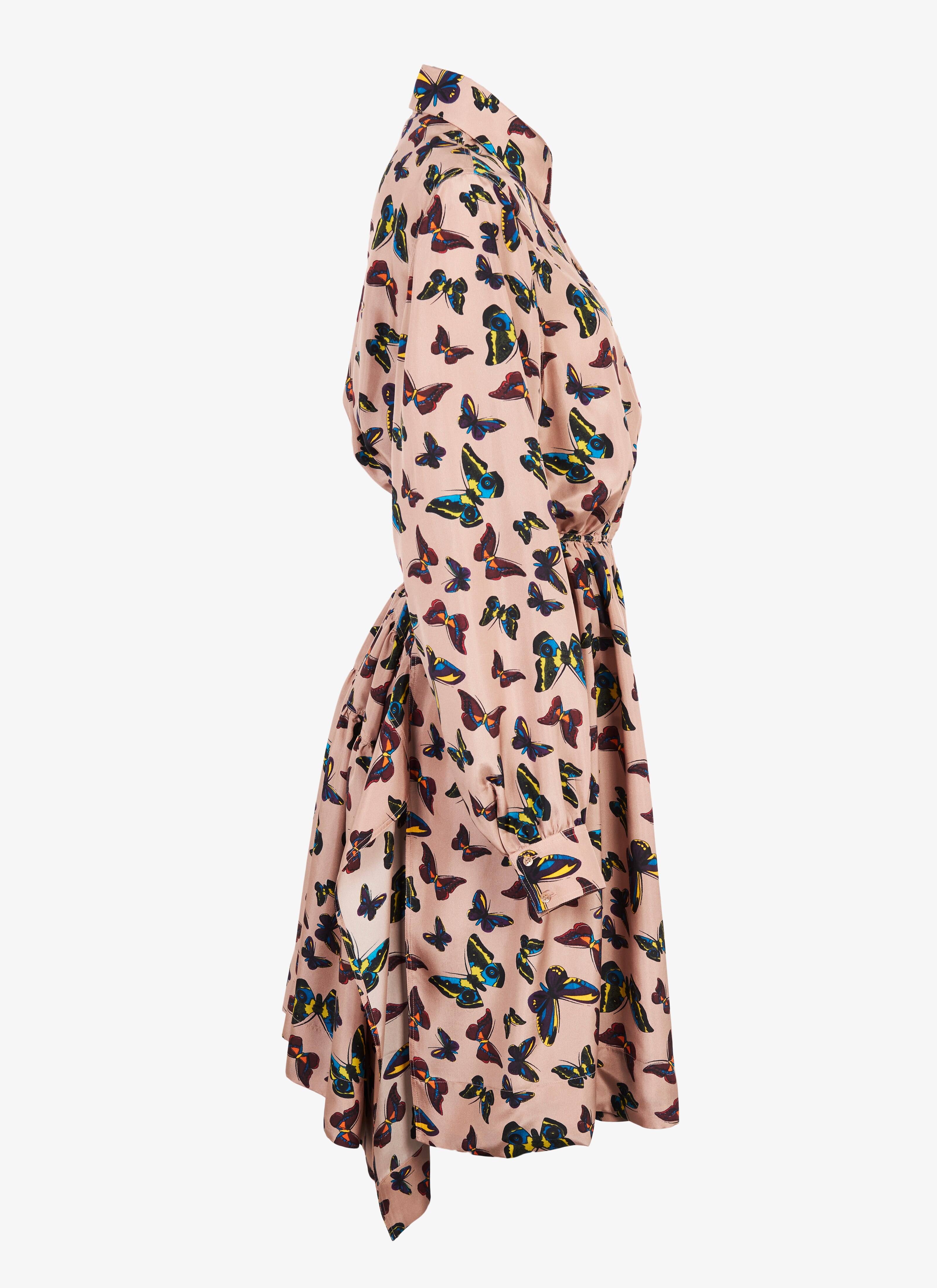 Silk Butterfly Shirt Dress Silk Butterfly Shirt Dress - maison-alaia.com