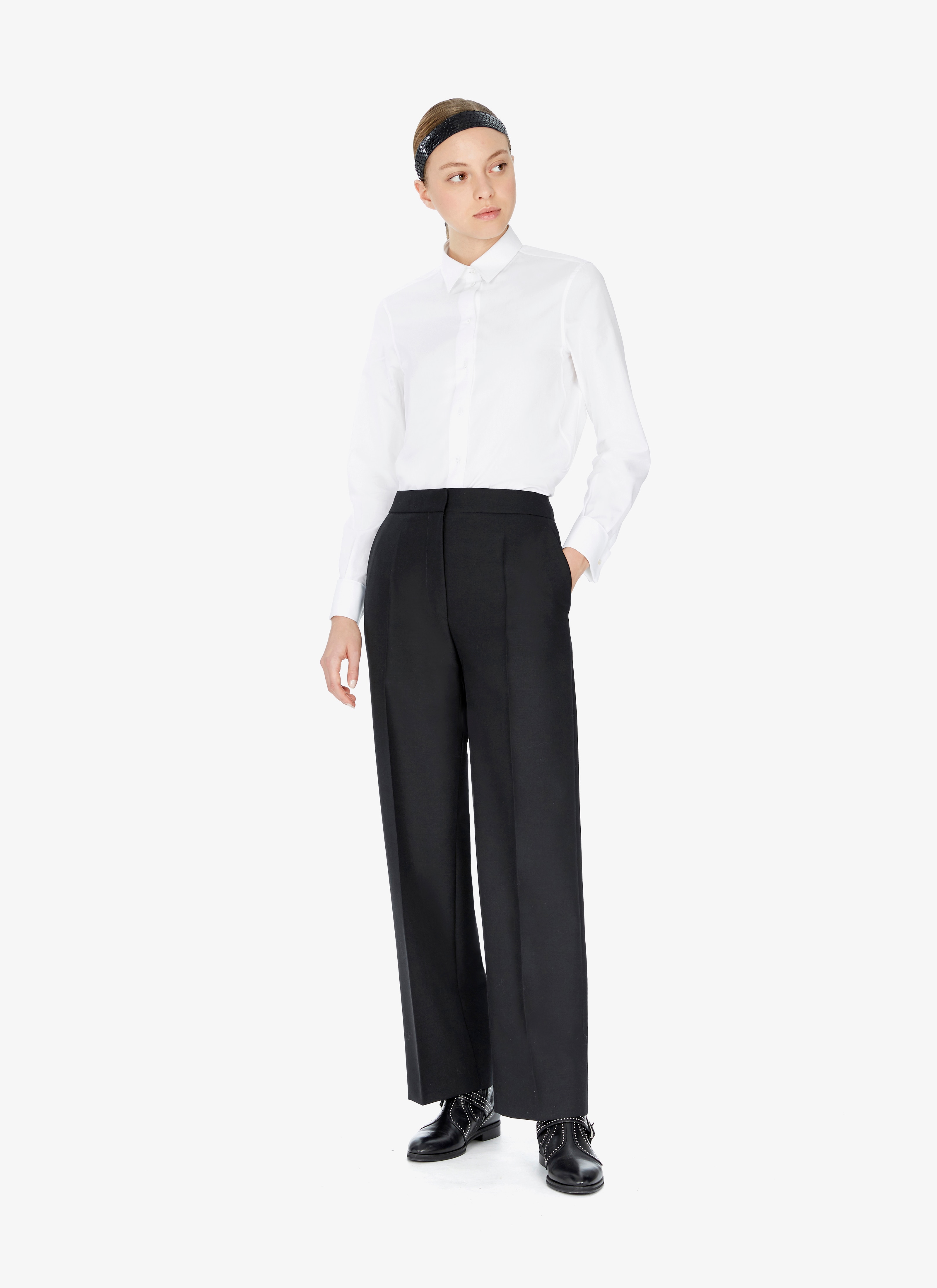 women's wool blend dress pants
