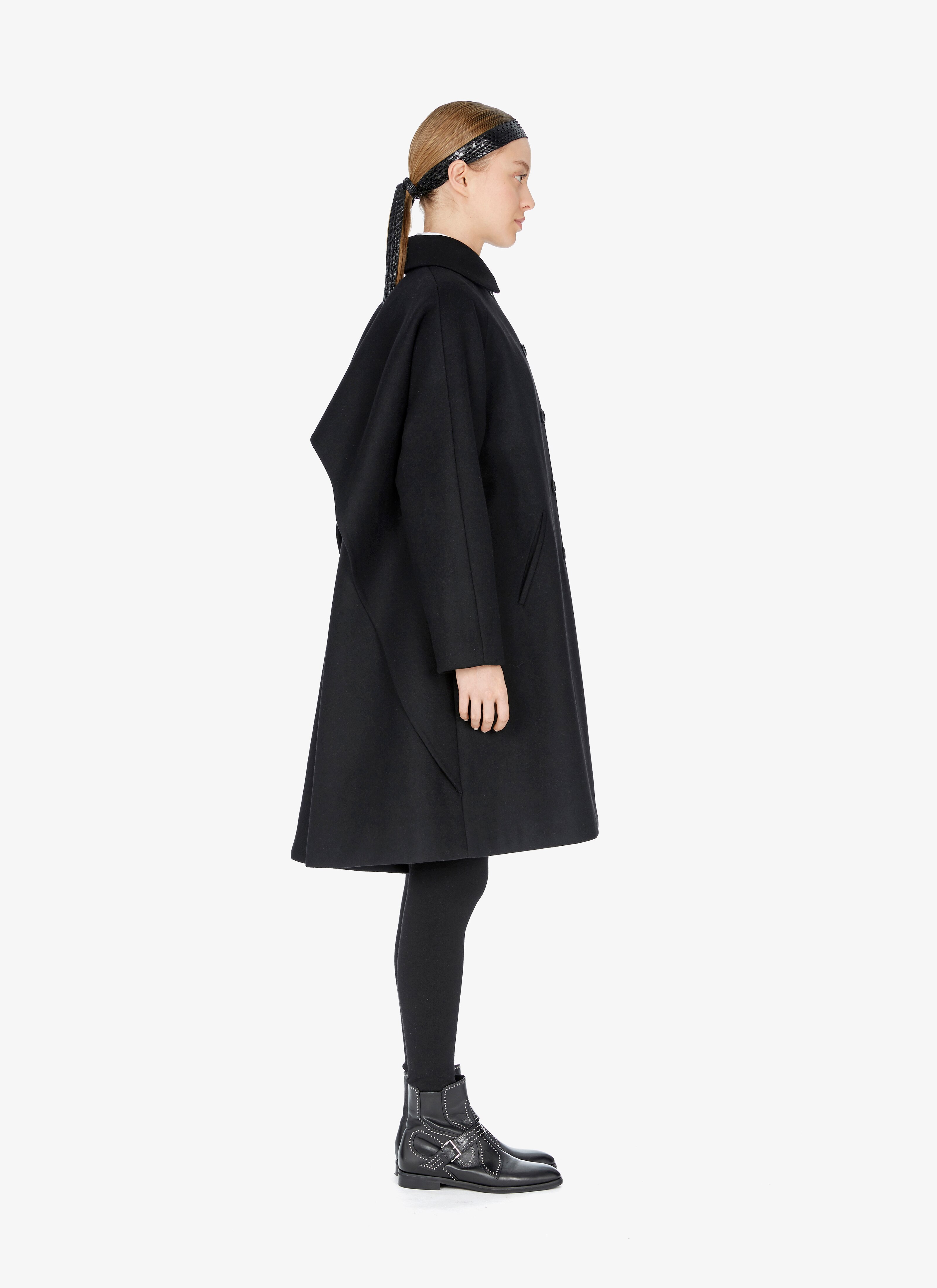 Draped Wool Coat Draped Wool Coat - maison-alaia.com