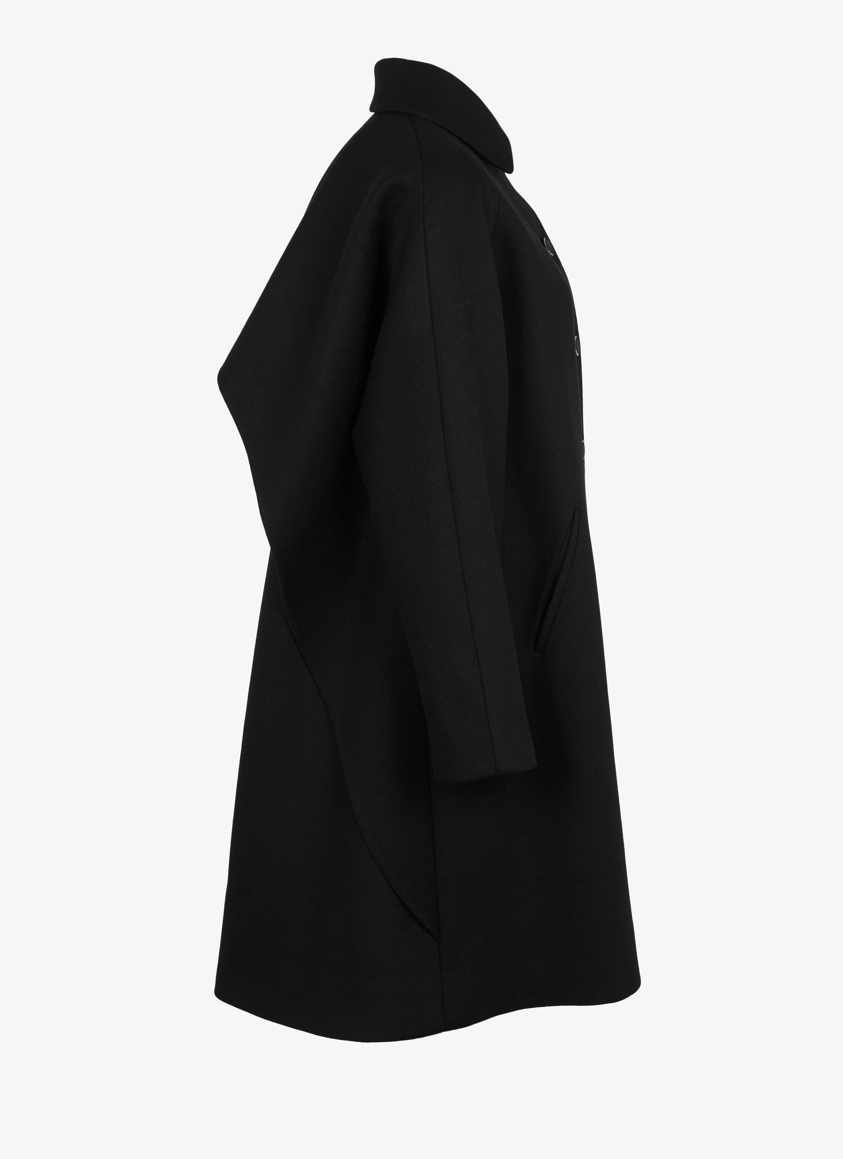 Draped Wool Coat Draped Wool Coat - maison-alaia.com