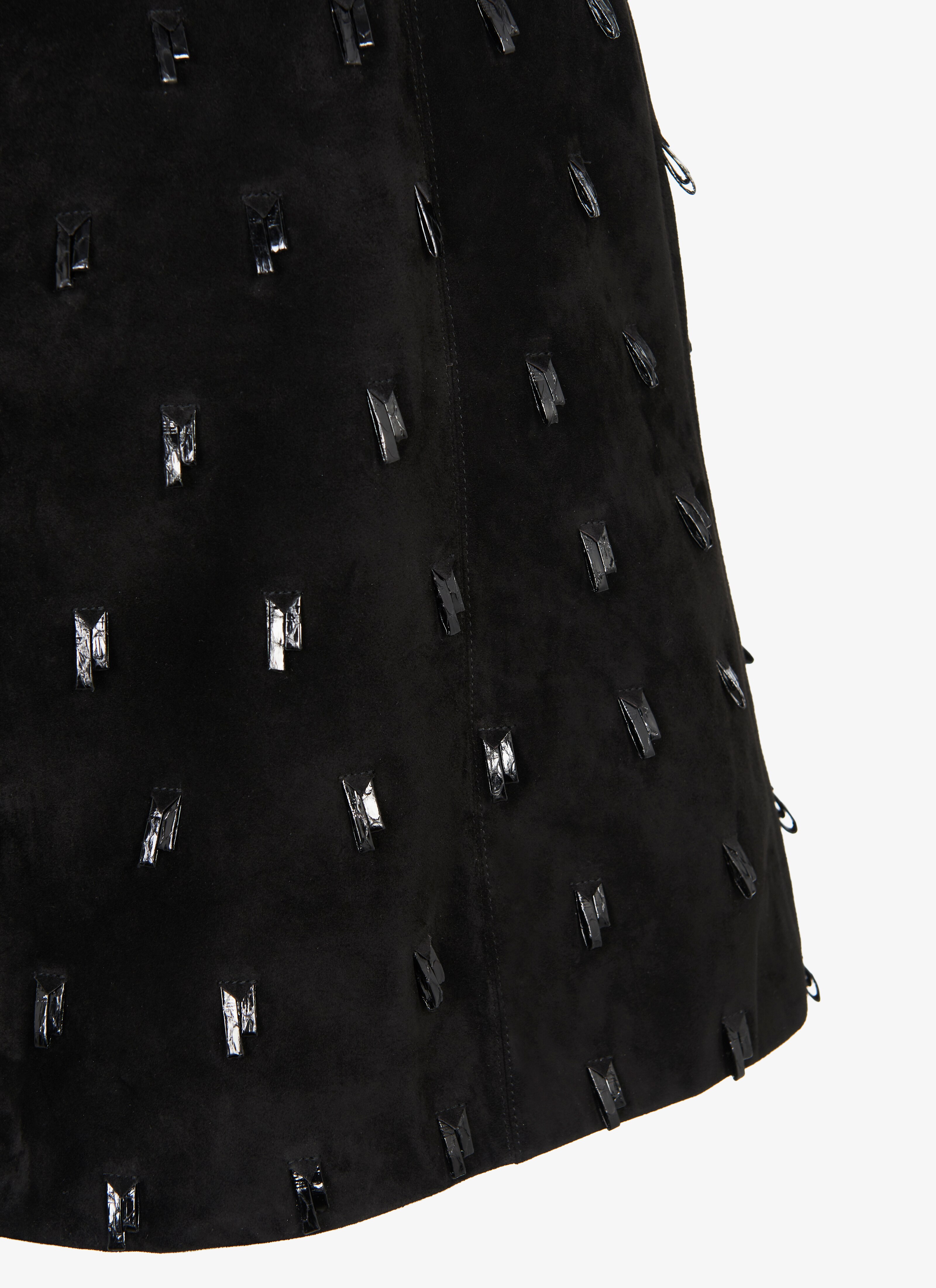 Alaïa Edition 1989 Suede And Watersnake Button-Down Skirt
 - maison-alaia.com
