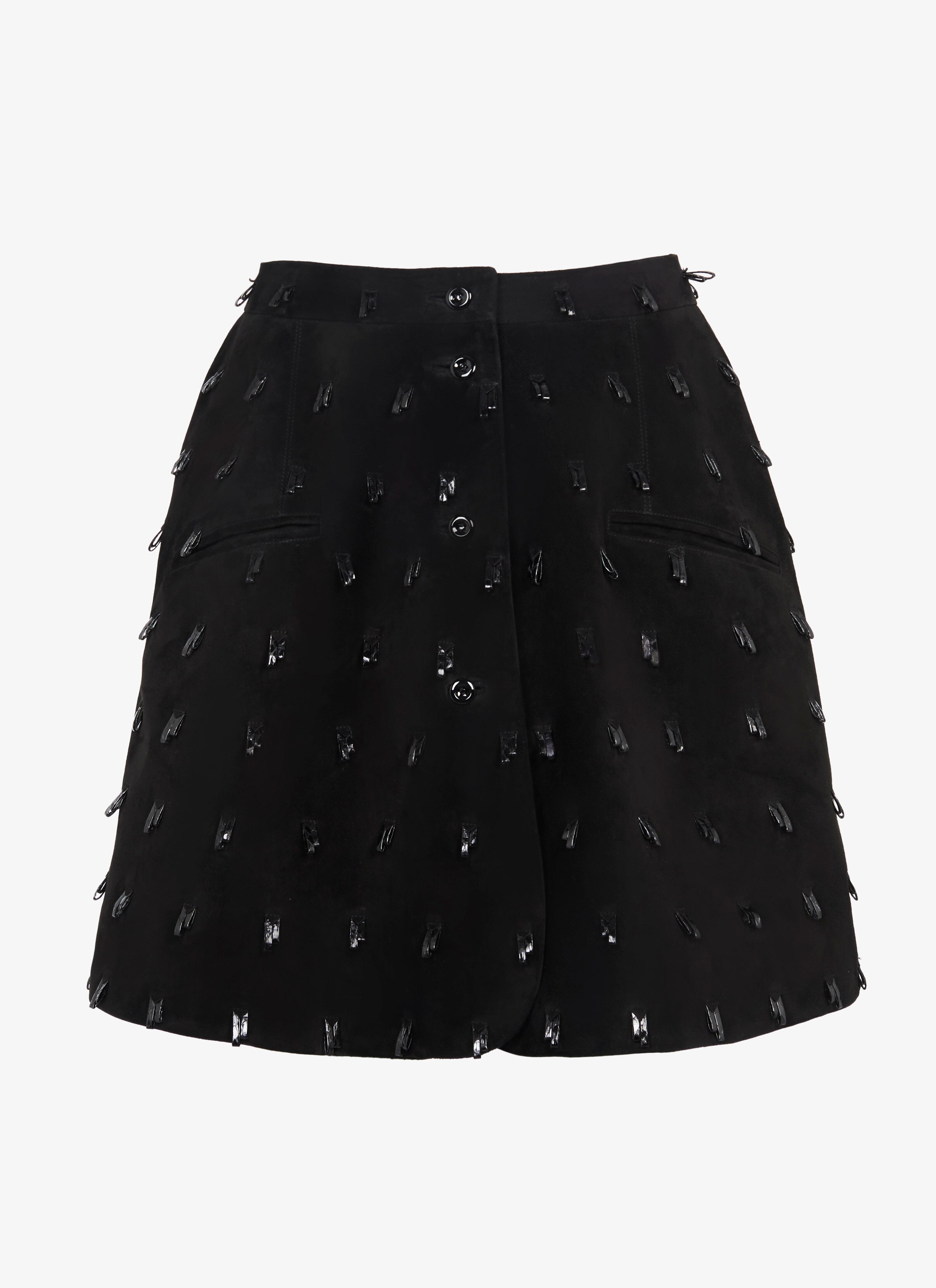 Alaïa Edition 1989 Suede And Watersnake Button-Down Skirt
 - maison-alaia.com