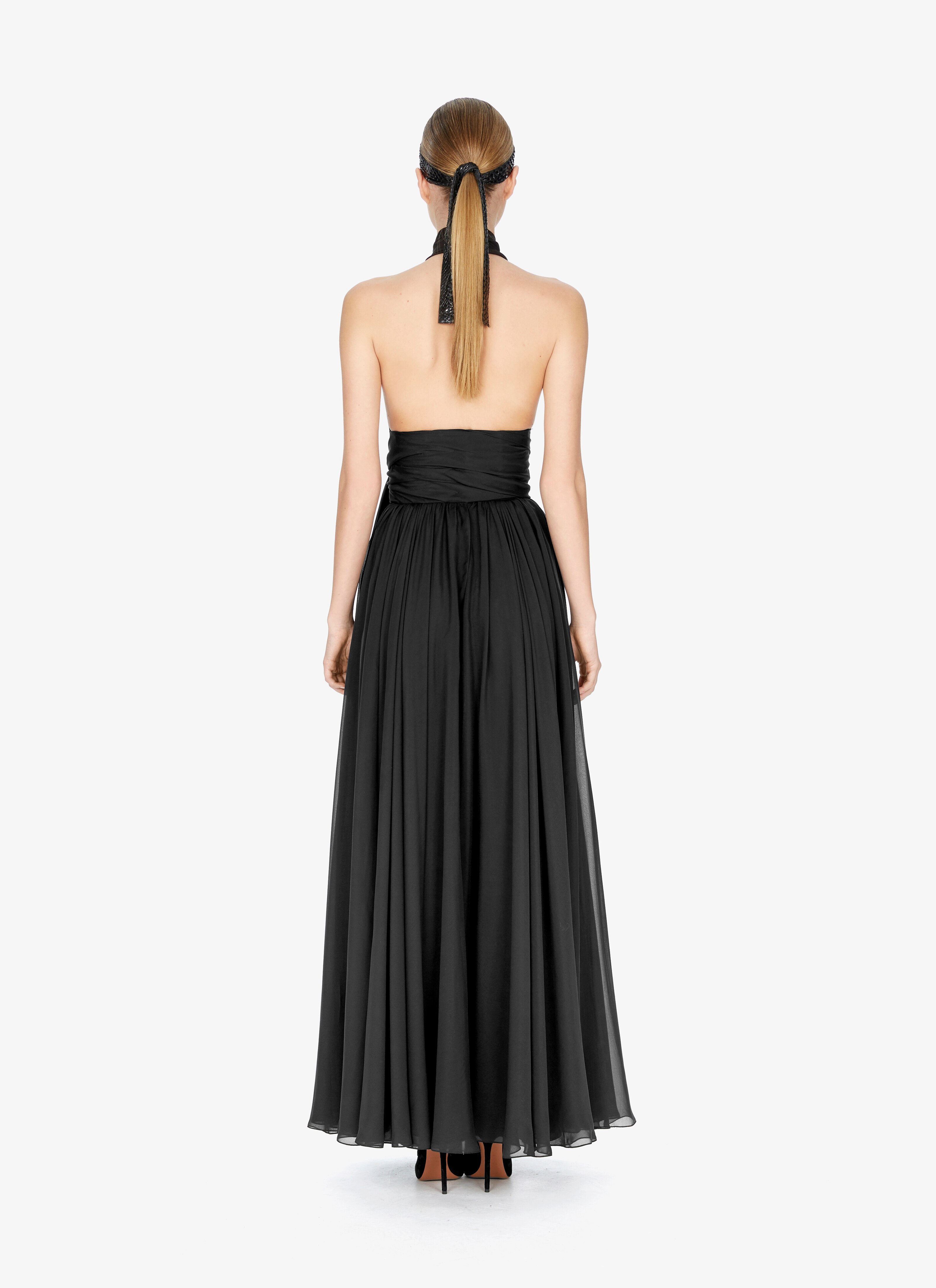 Silk Muslin Halter Dress Silk Muslin Halter Dress - maison-alaia.com
