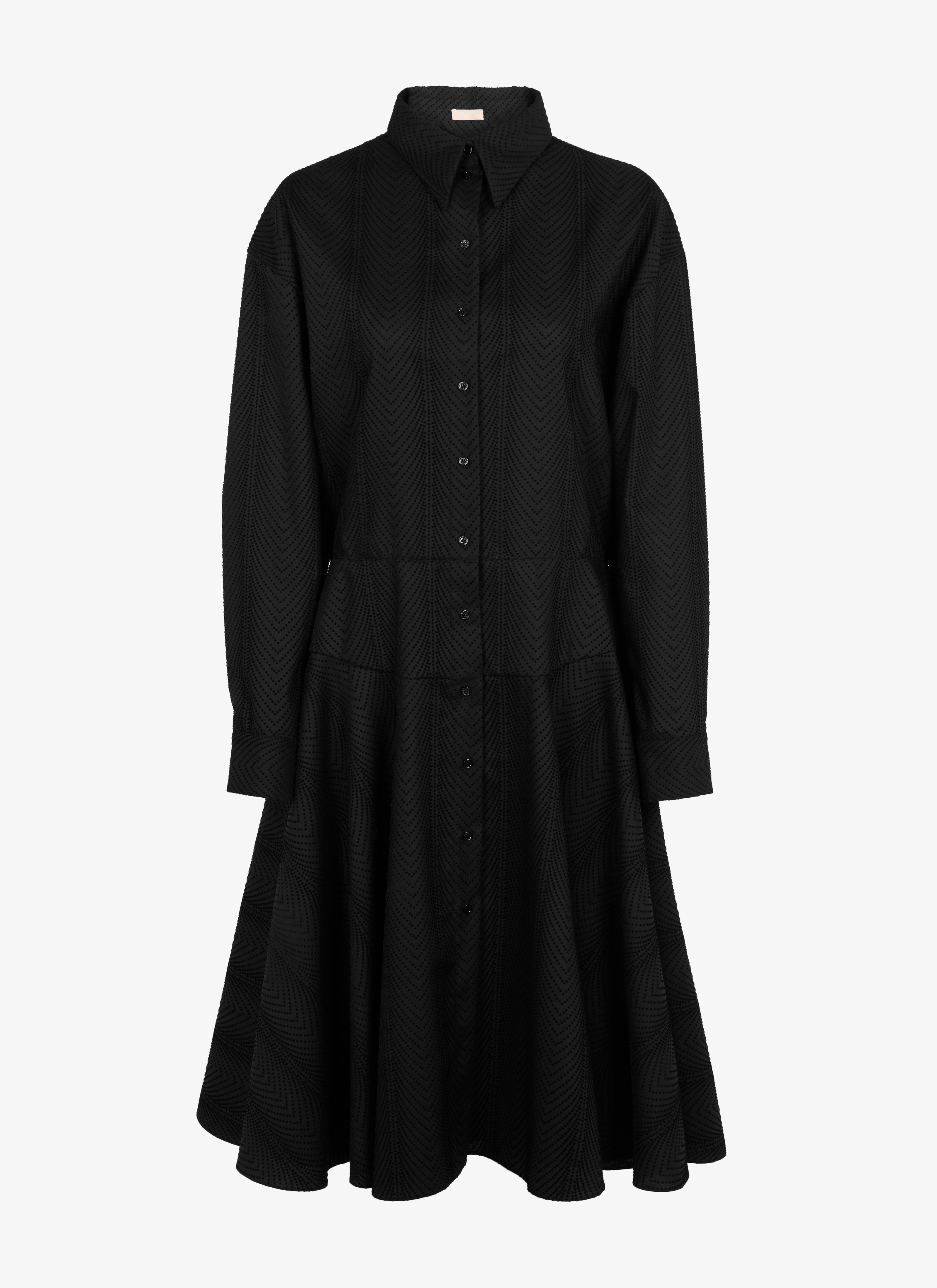 ALAÏA BLACK  DRESS MUSSOLA BOA BLACK