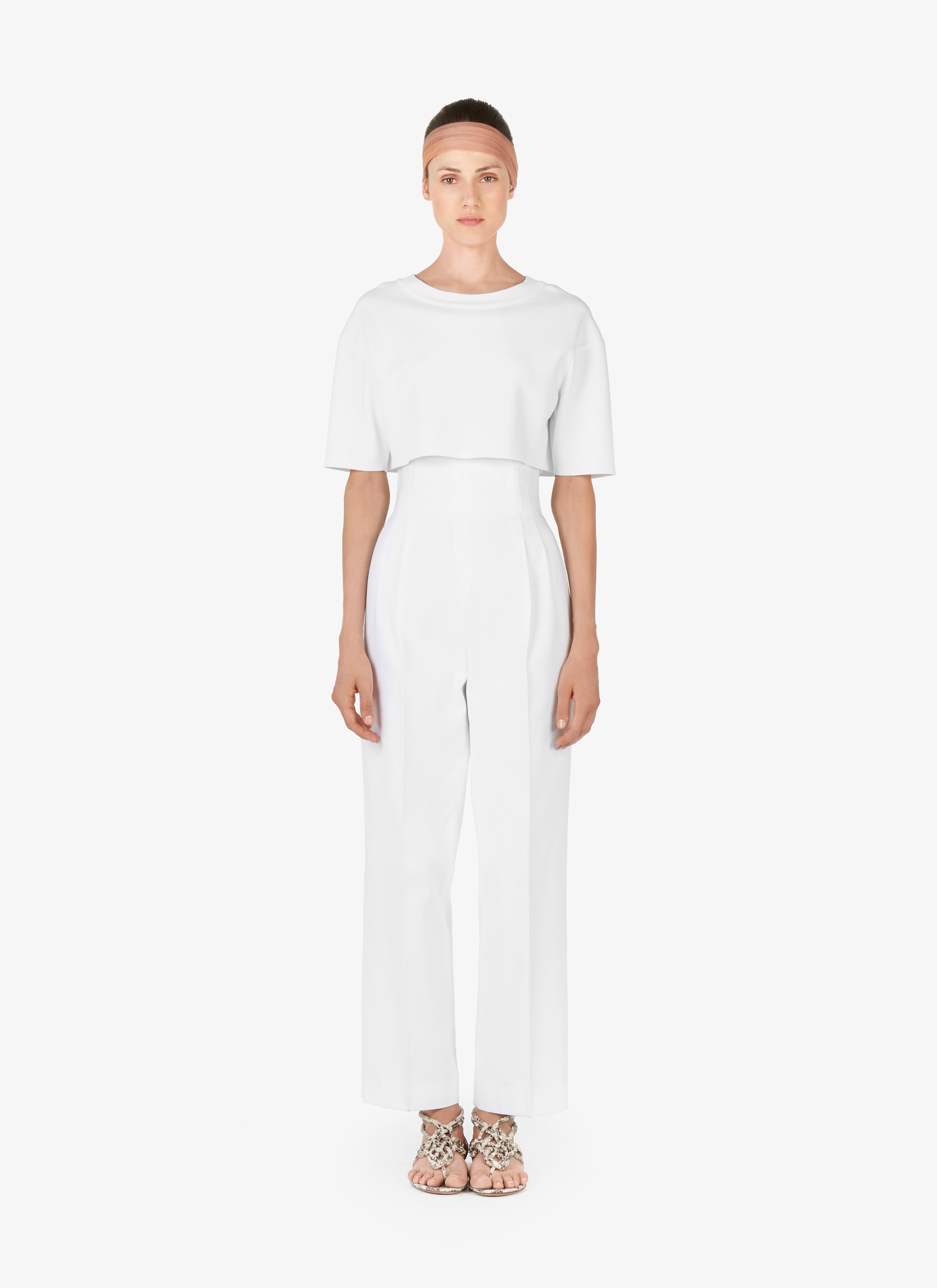 Half-Sleeved Crop Top Half-Sleeved Crop Top - maison-alaia.com