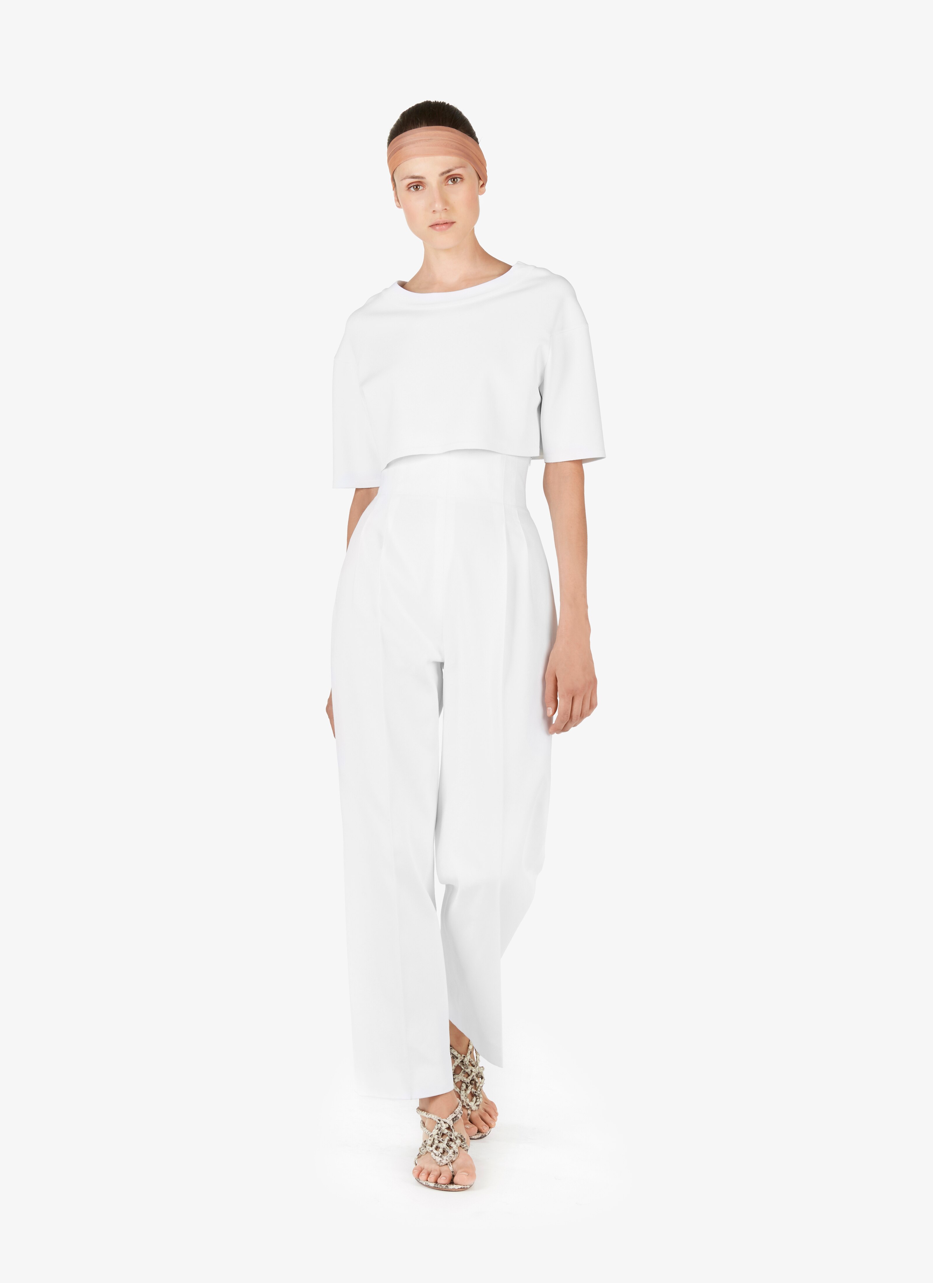 Half-Sleeved Crop Top Half-Sleeved Crop Top - maison-alaia.com