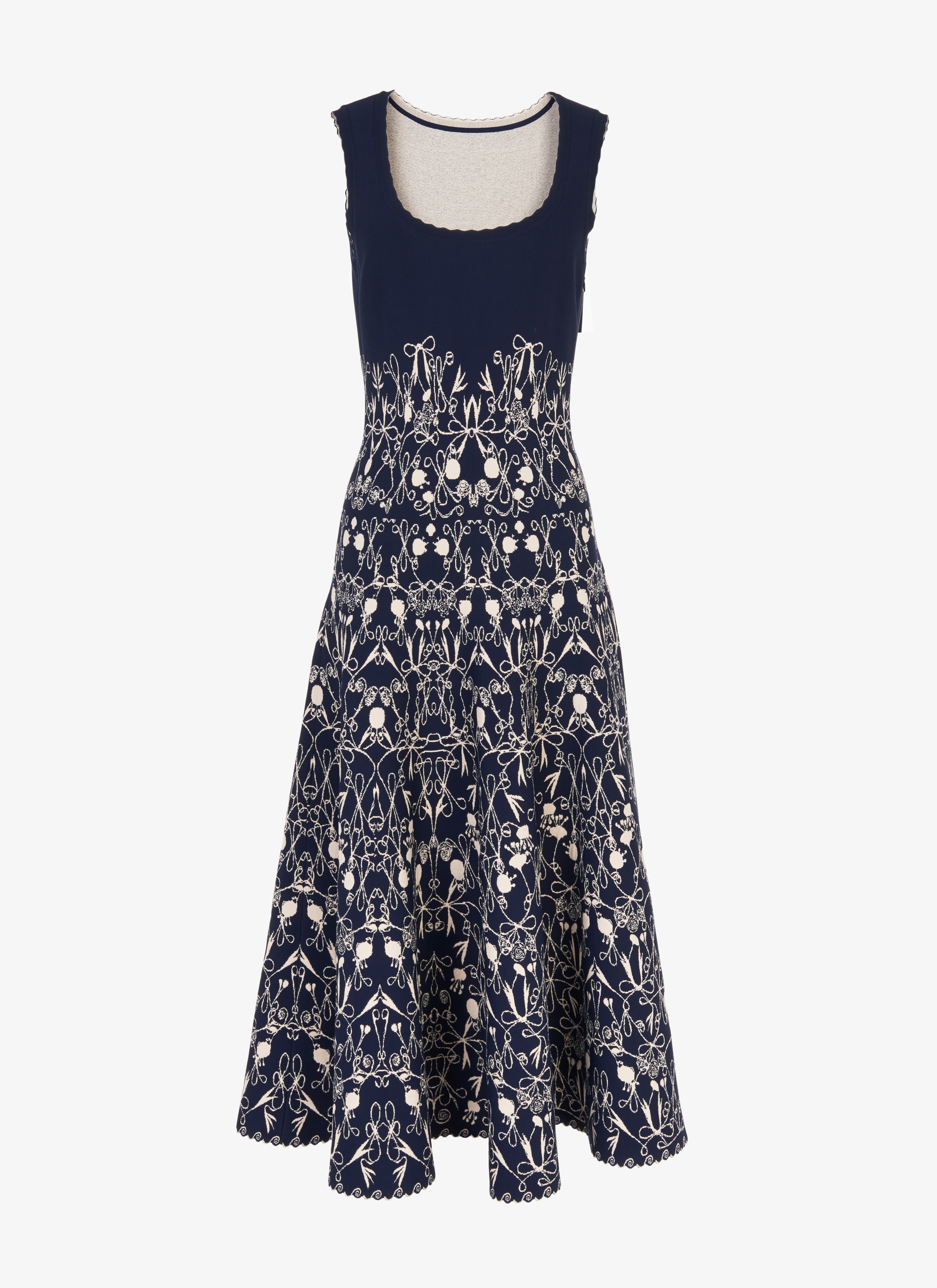 ALAÏA BLUE/BEIGE LONG DRESS